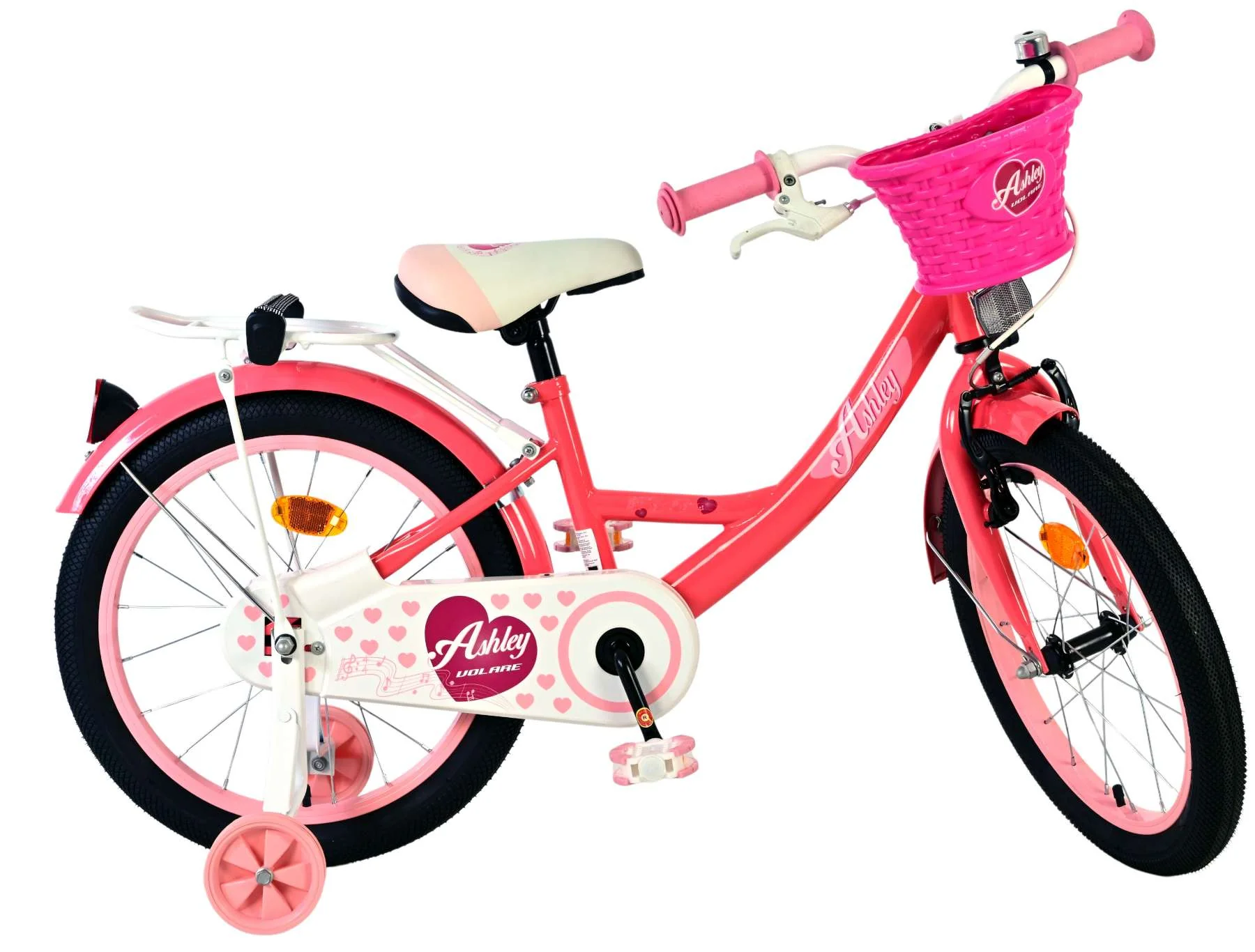 Volare Ashley Kinderfiets - Meisjes - 18 inch - Roze/Rood - Image 10
