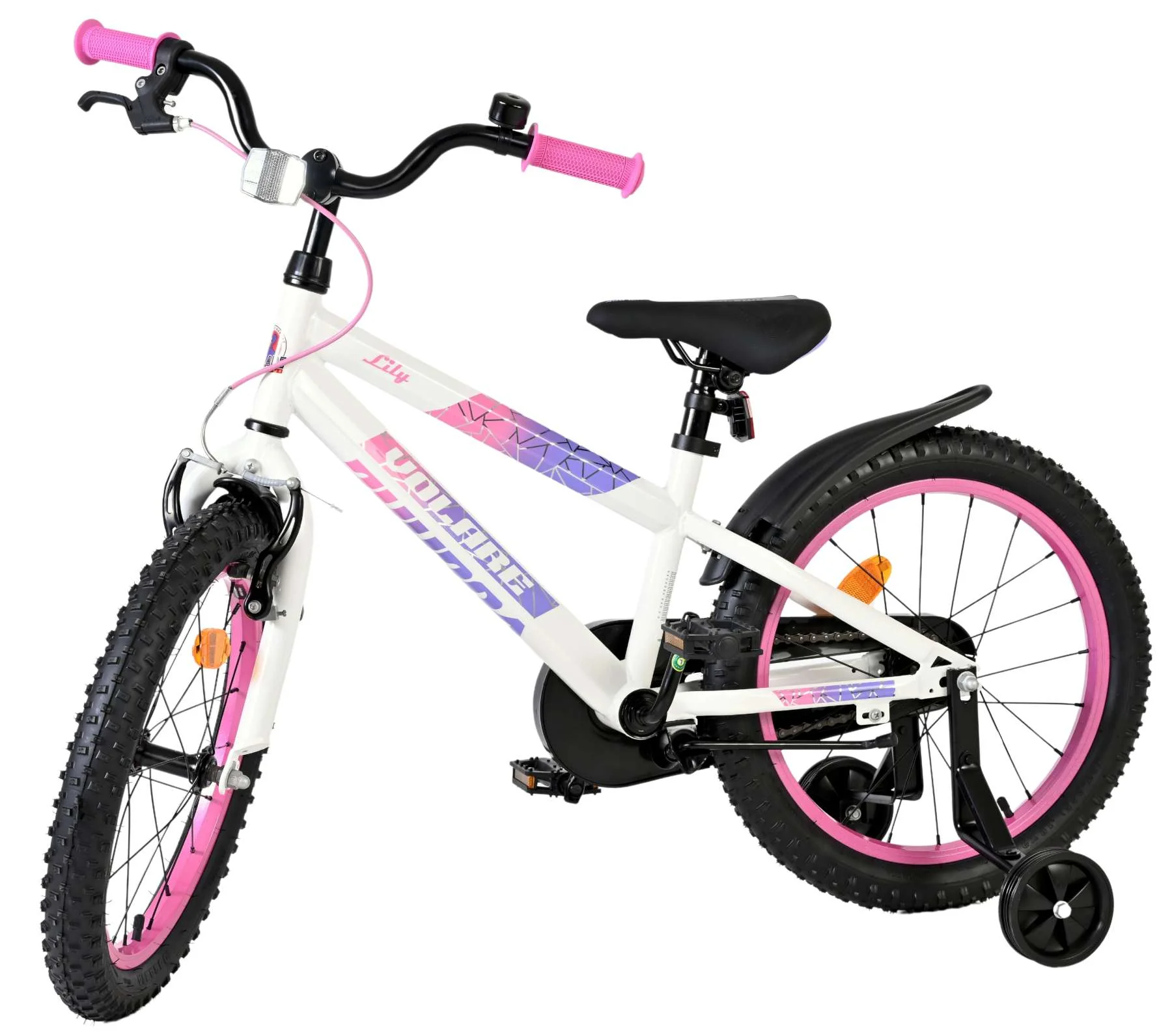 Volare Lily Kinderfiets - Meisjes - 18 inch - Wit Roze Paars - Image 8