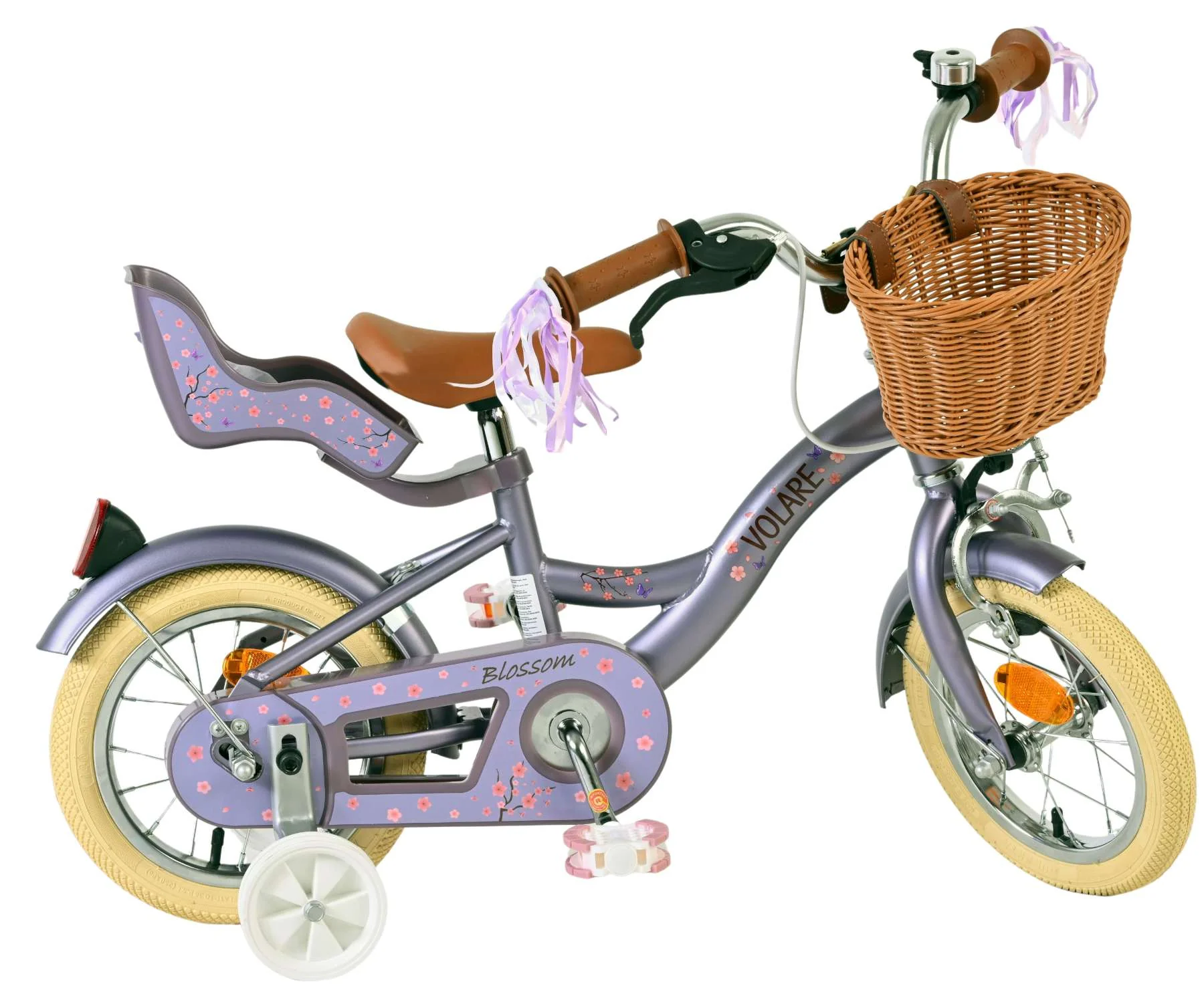 Volare Blossom Kinderfiets - Meisjes - 12 inch - Paars - OUTLET - Image 10