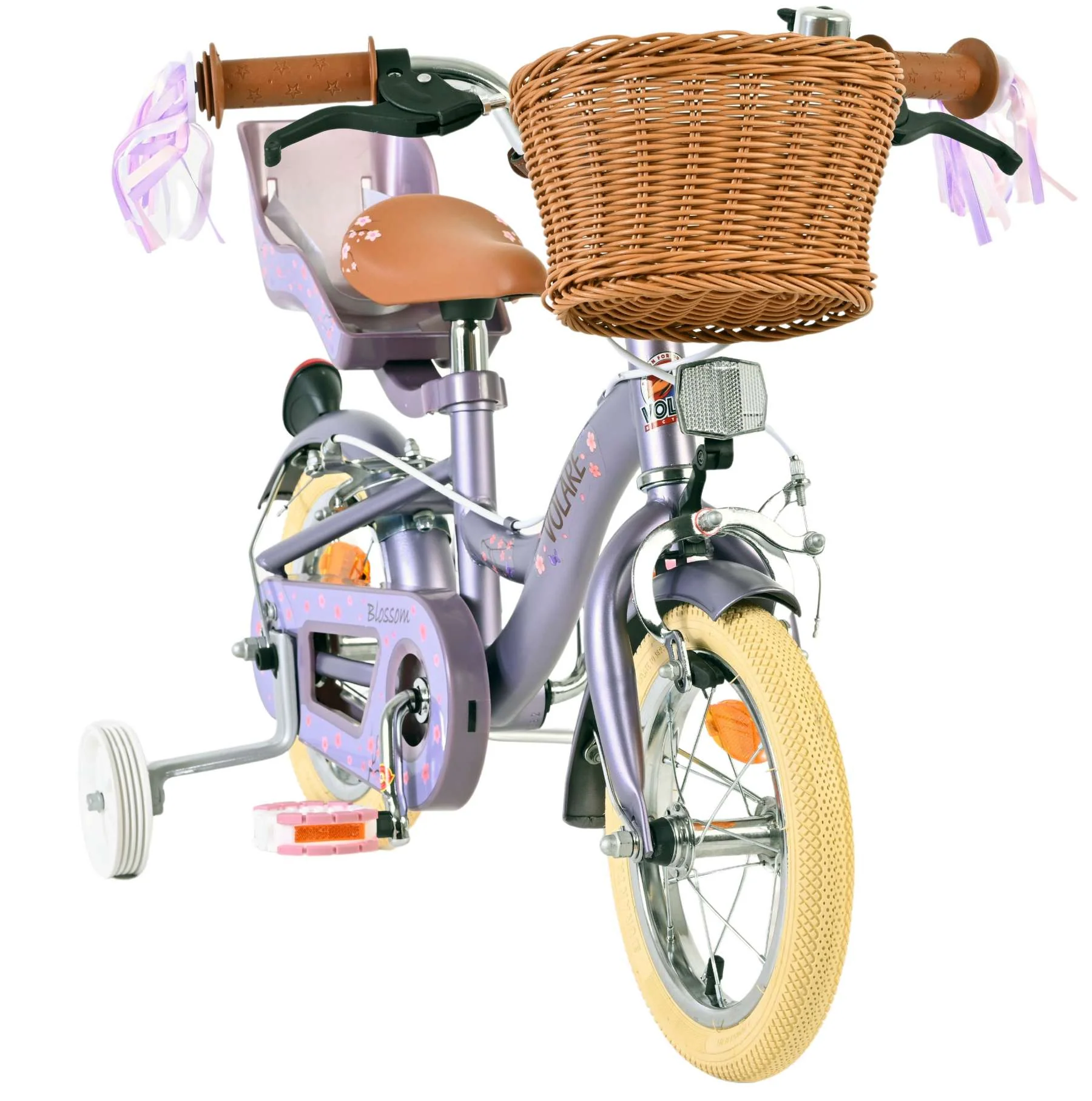 Volare Blossom Kinderfiets - Meisjes - 12 inch - Paars - Twee handremmen - Image 5