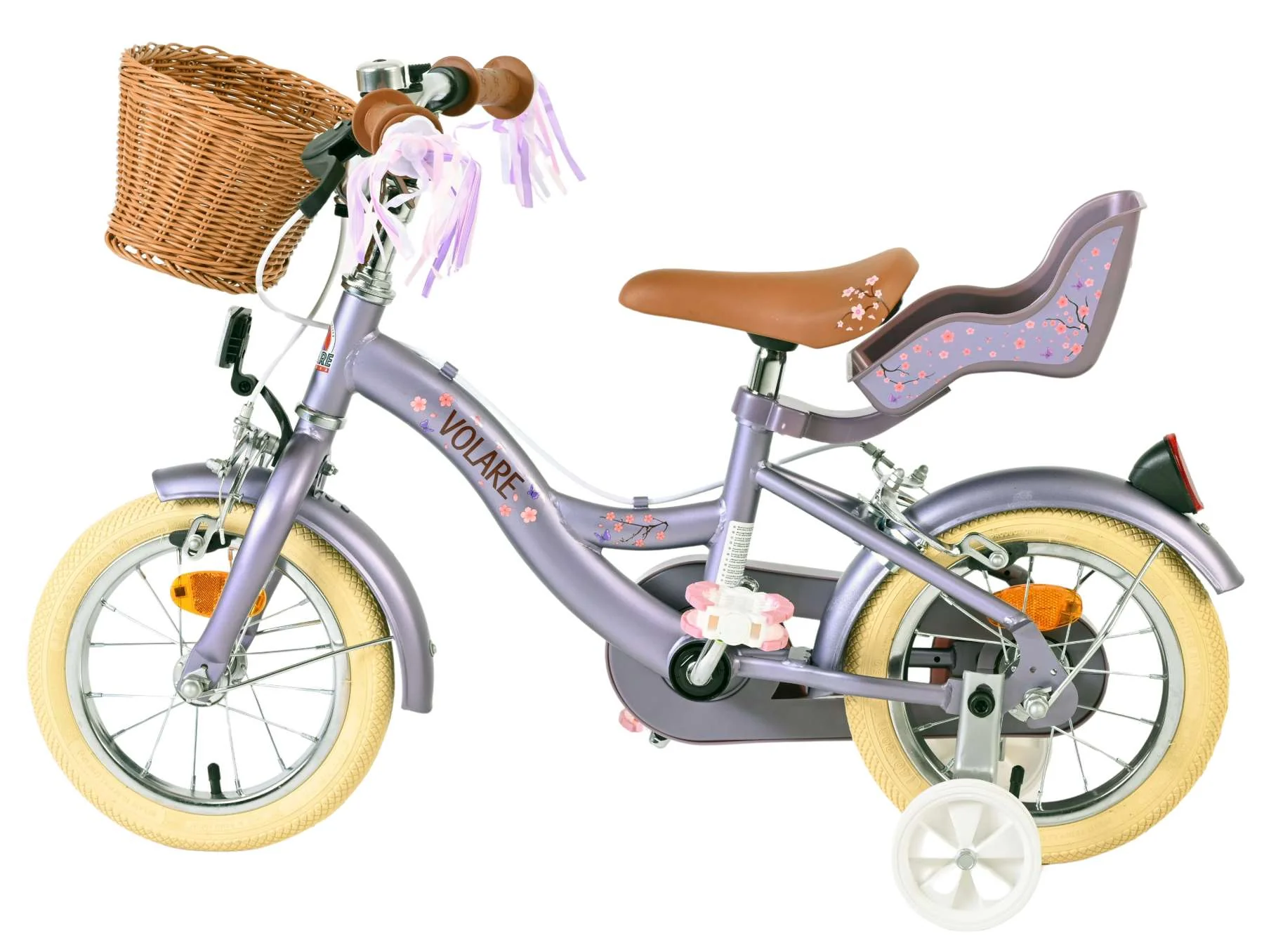 Volare Blossom Kinderfiets - Meisjes - 12 inch - Paars - Twee handremmen - Image 7