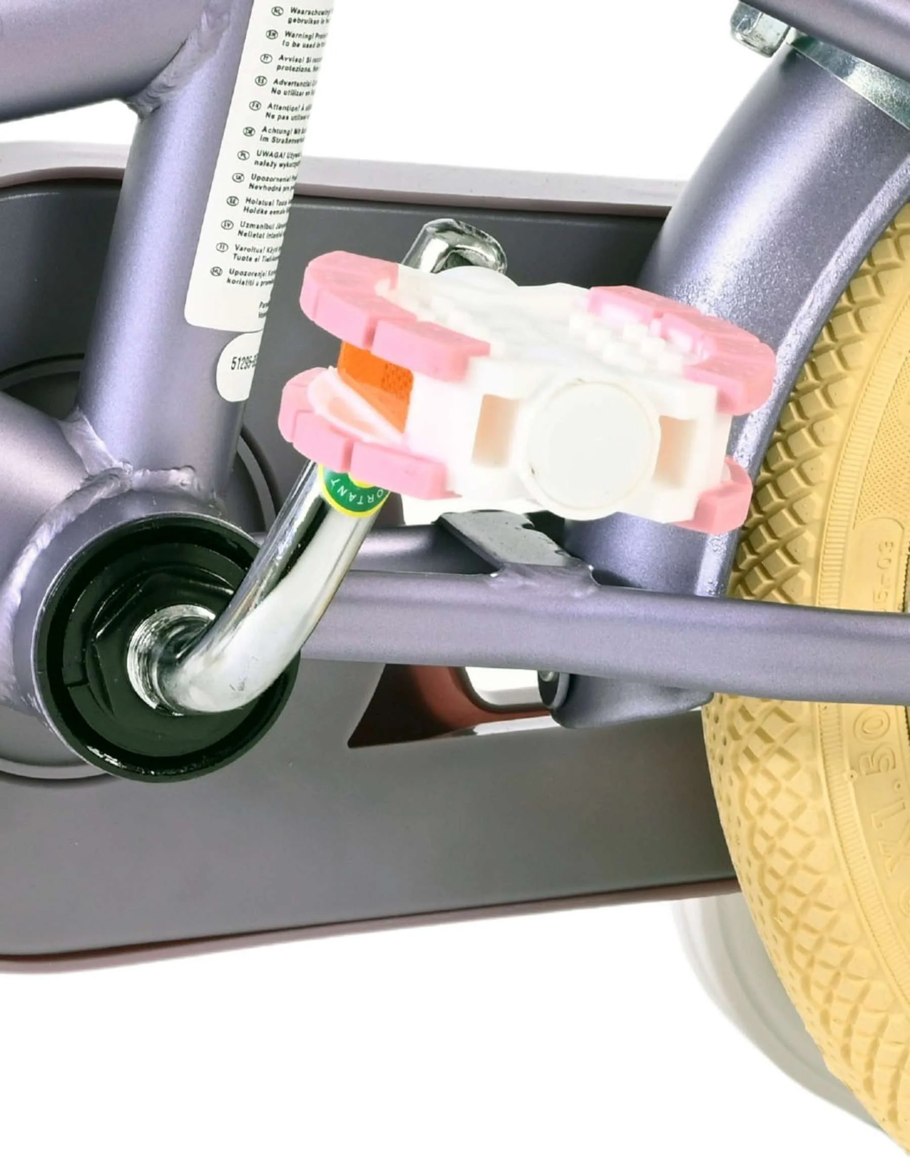 Volare Blossom Kinderfiets - Meisjes - 12 inch - Paars - Twee handremmen - Image 9