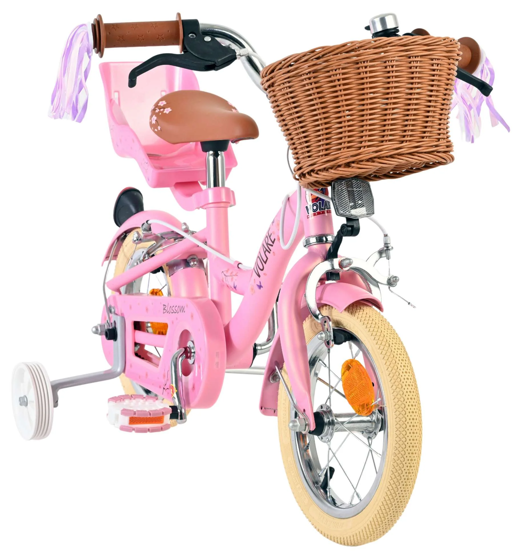 Volare Blossom Kinderfiets - Meisjes - 12 inch - Roze - Twee handremmen - Image 5