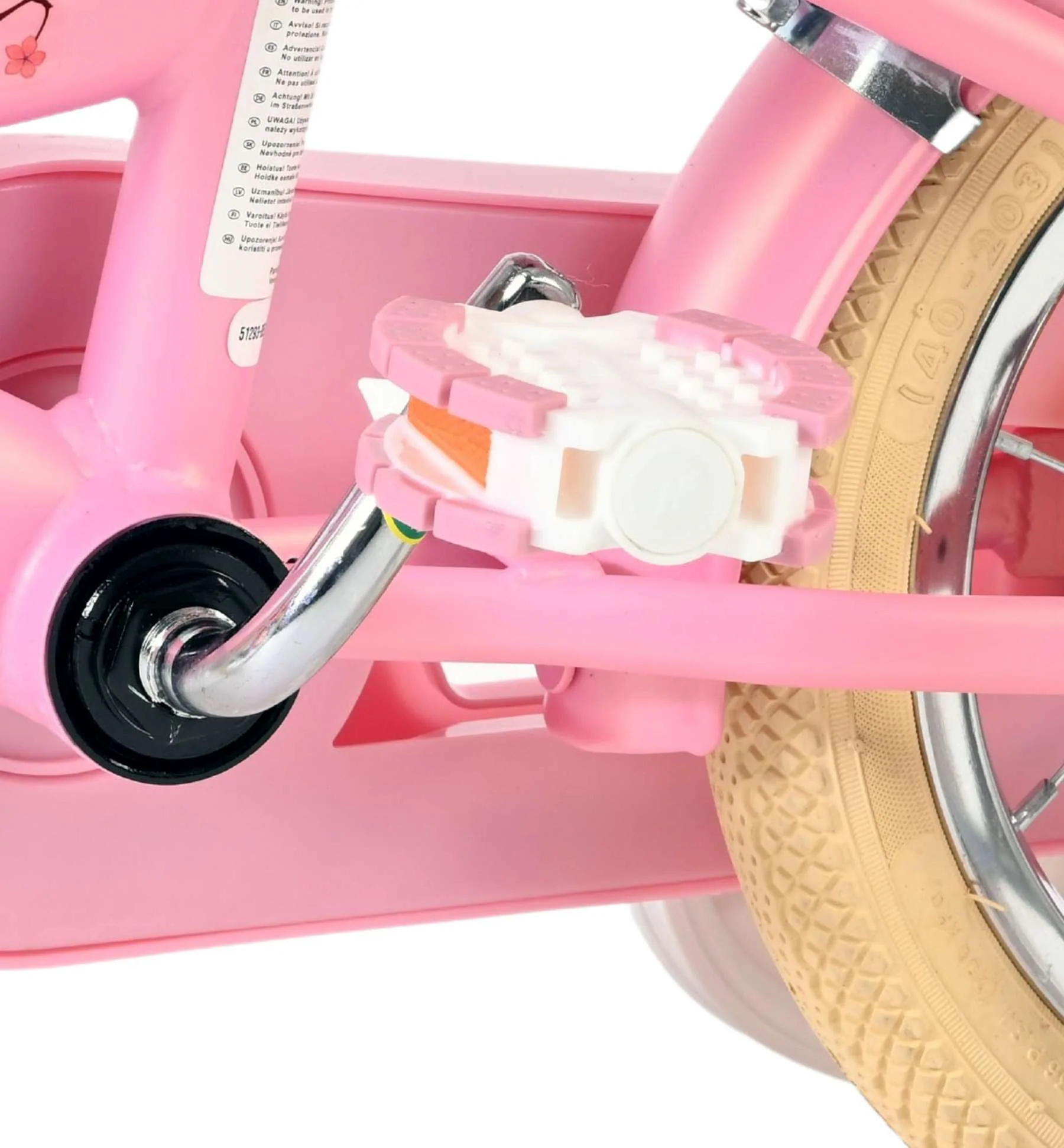 Volare Blossom Kinderfiets - Meisjes - 12 inch - Roze - Twee handremmen - Image 9