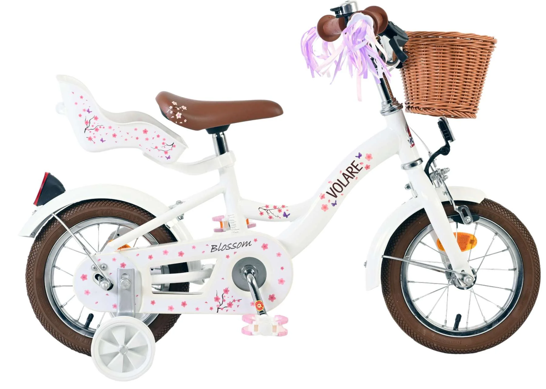 Volare Blossom Kinderfiets - Meisjes - 12 inch - Wit