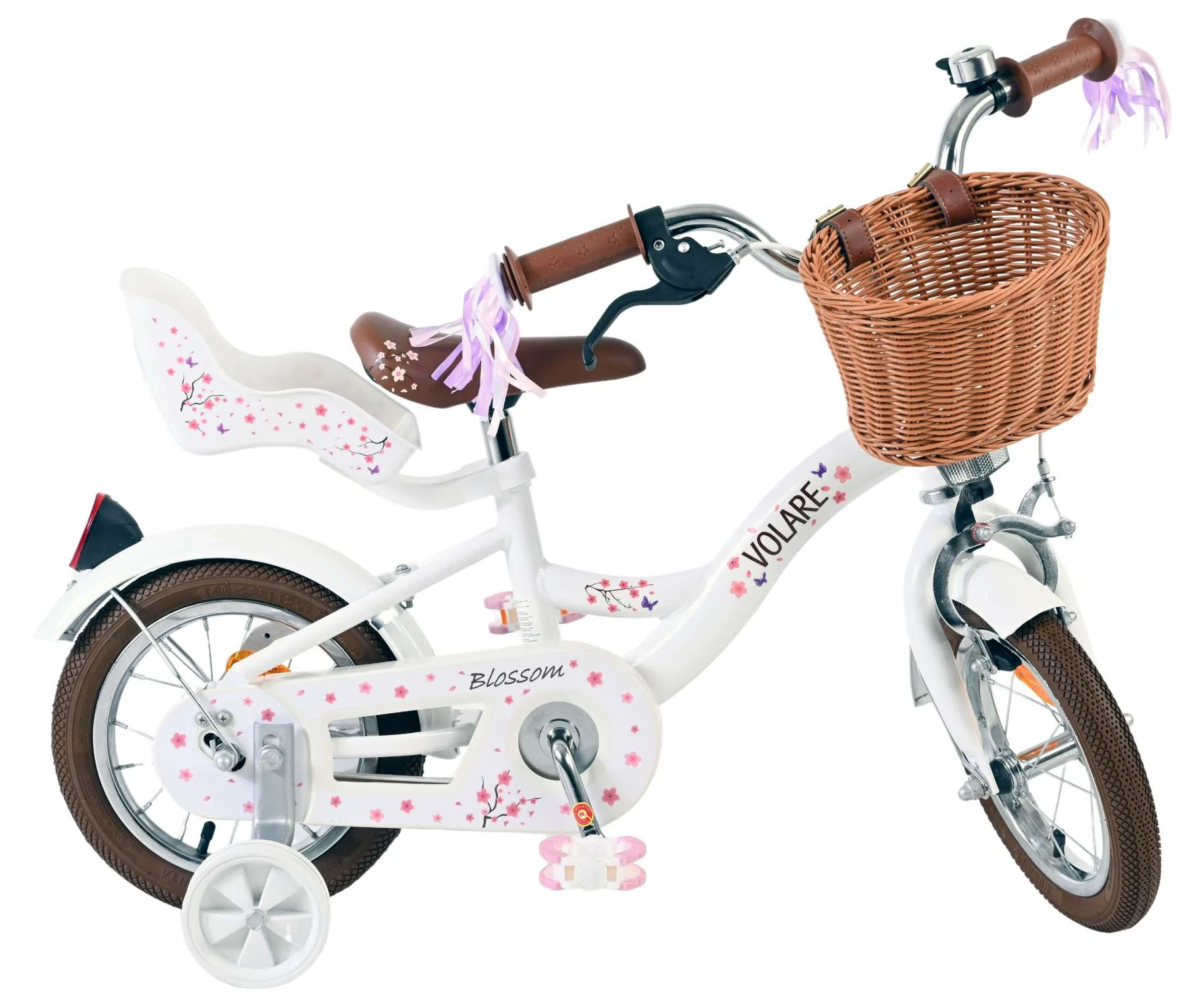 Volare Blossom Kinderfiets - Meisjes - 12 inch - Wit - Image 10