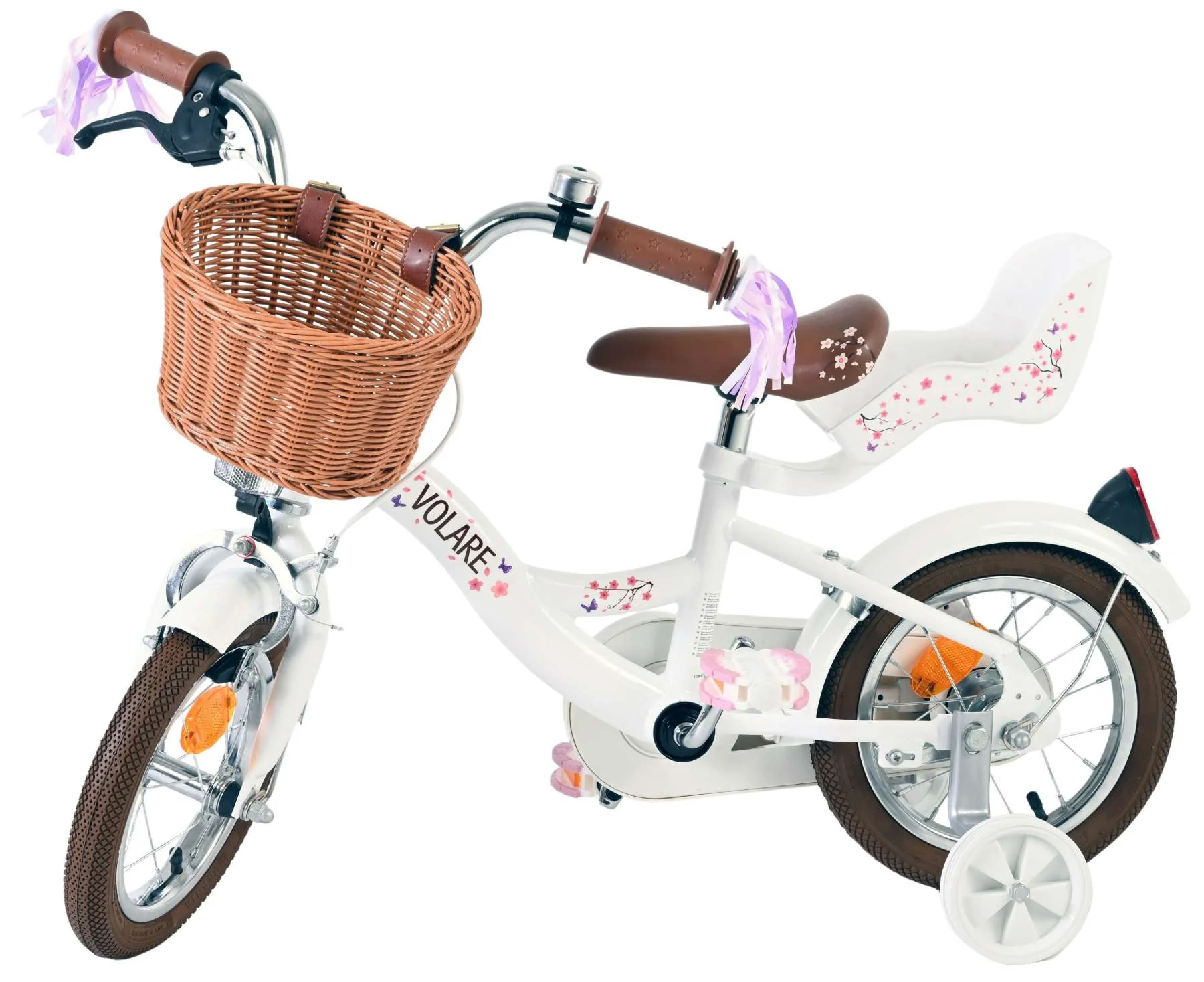 Volare Blossom Kinderfiets - Meisjes - 12 inch - Wit - Image 8