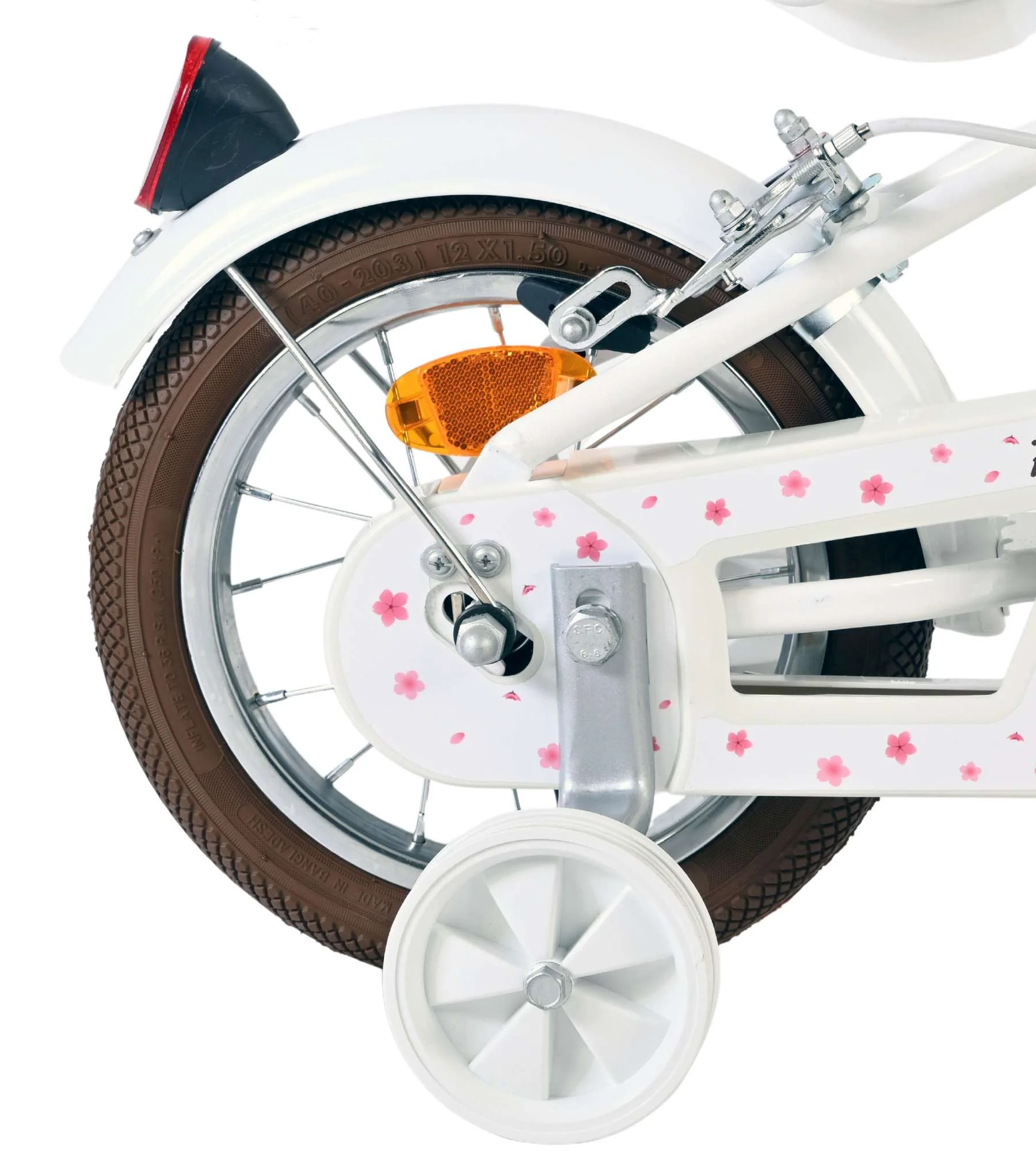 Volare Blossom Kinderfiets - Meisjes - 12 inch - Wit - Twee handremmen - Image 2