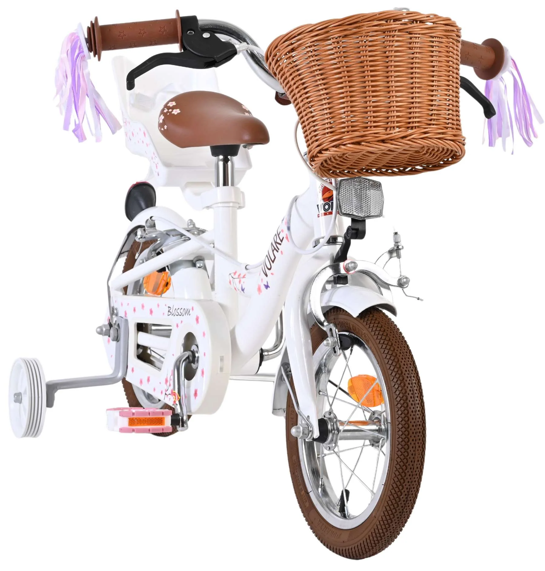 Volare Blossom Kinderfiets - Meisjes - 12 inch - Wit - Twee handremmen - Image 5