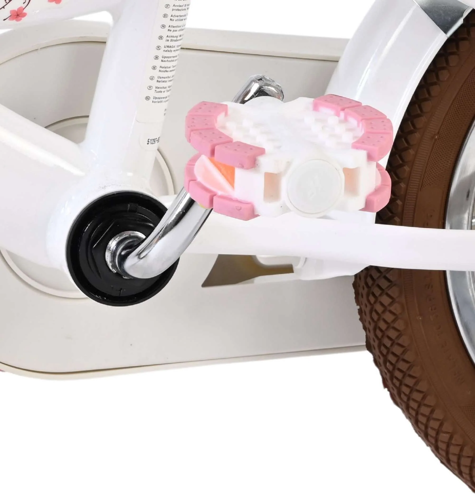 Volare Blossom Kinderfiets - Meisjes - 12 inch - Wit - Twee handremmen - Image 9