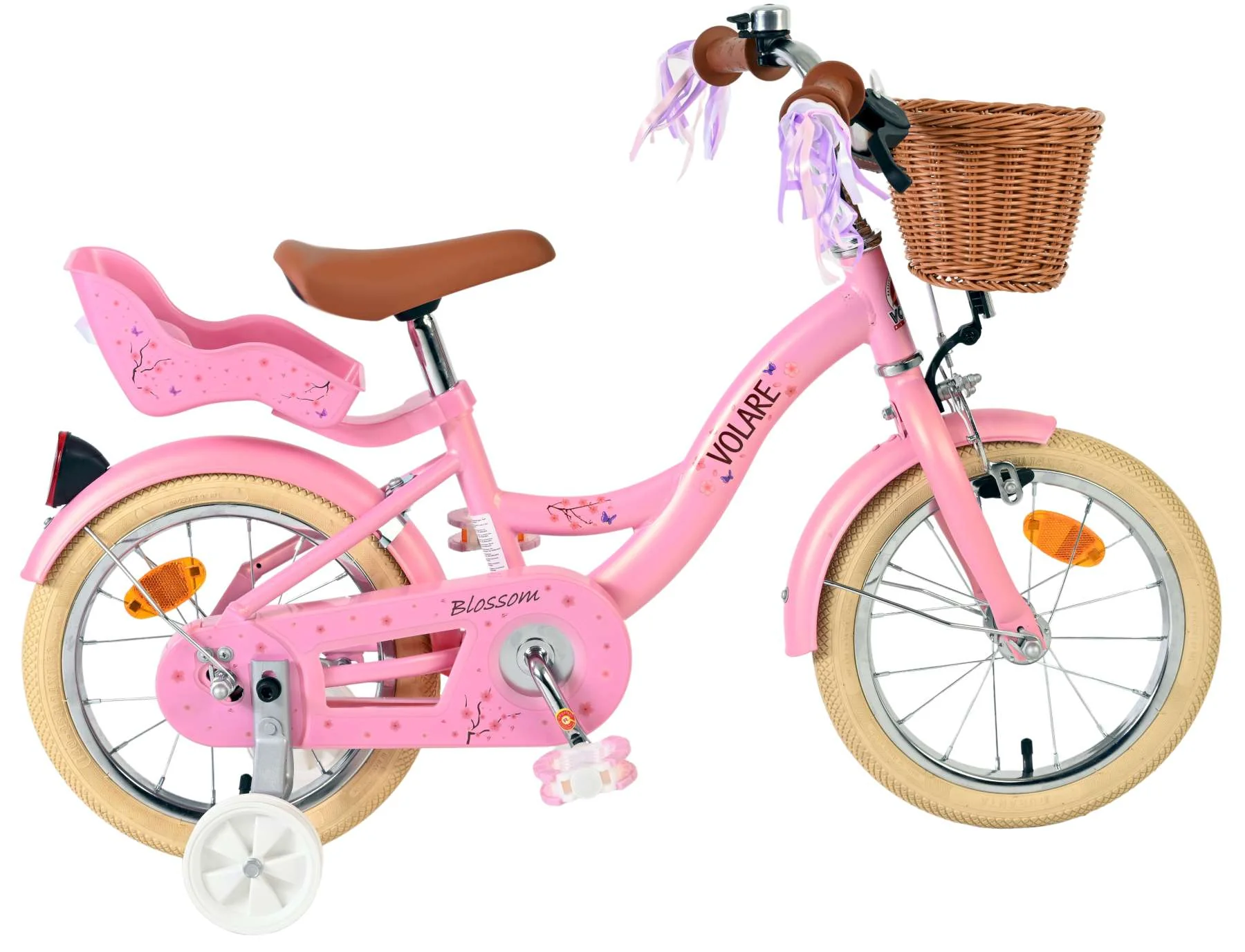 Volare Blossom Kinderfiets - Meisjes - 14 inch - Roze OUTLET