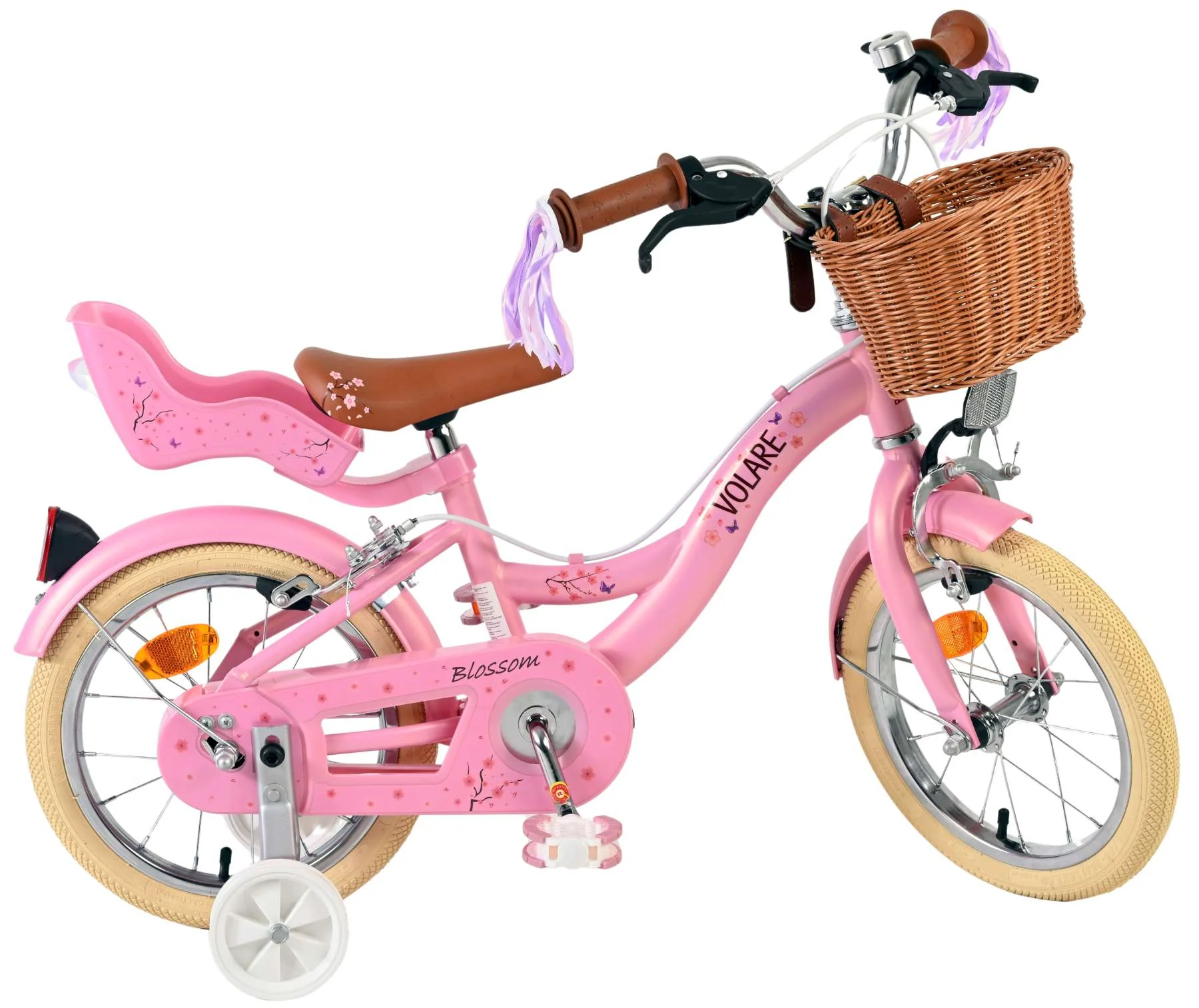 Volare Blossom Kinderfiets - Meisjes - 14 inch - Roze - Twee Handremmen - Image 10