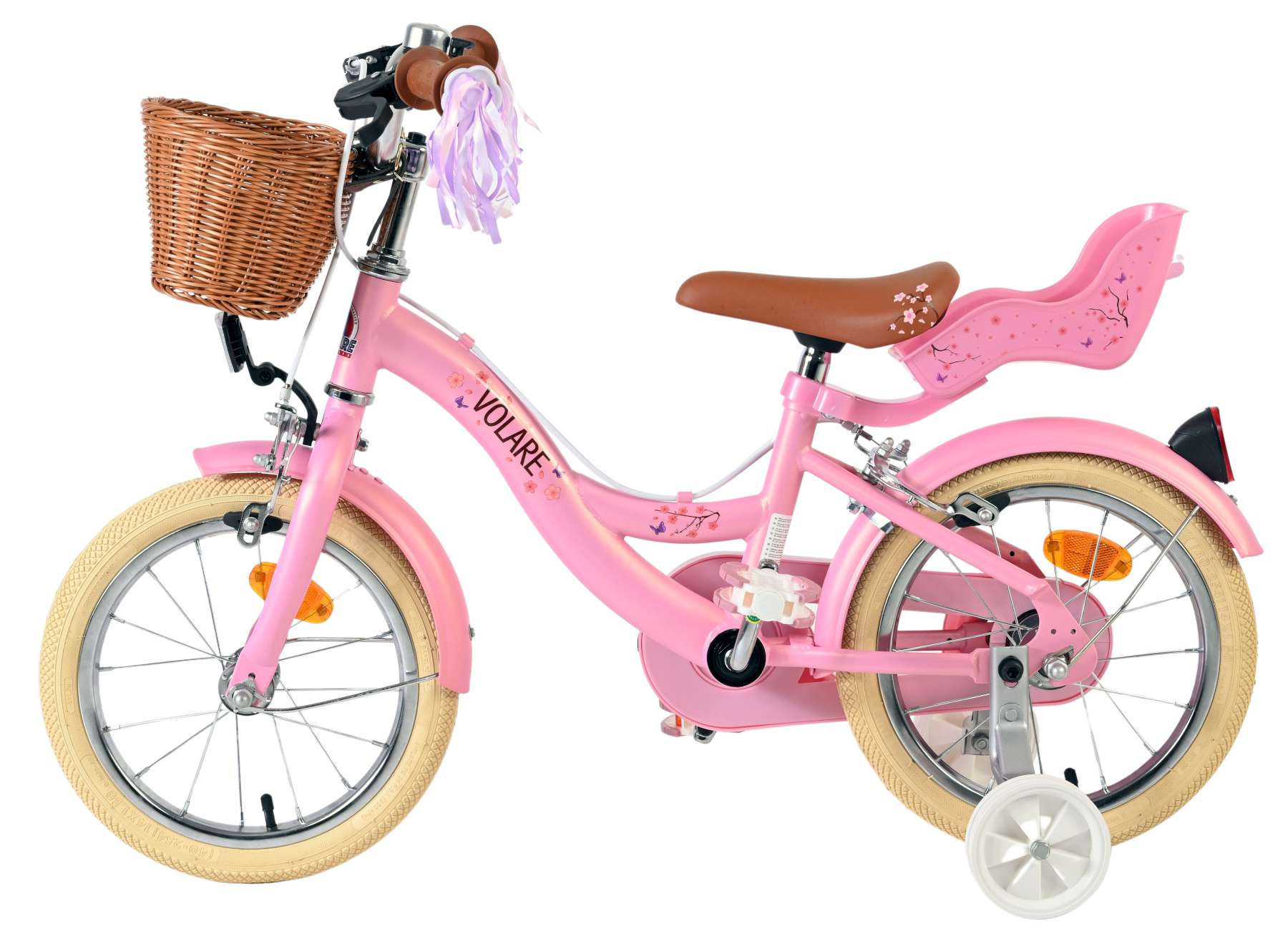 Volare Blossom Kinderfiets - Meisjes - 14 inch - Roze - Twee Handremmen - Image 7