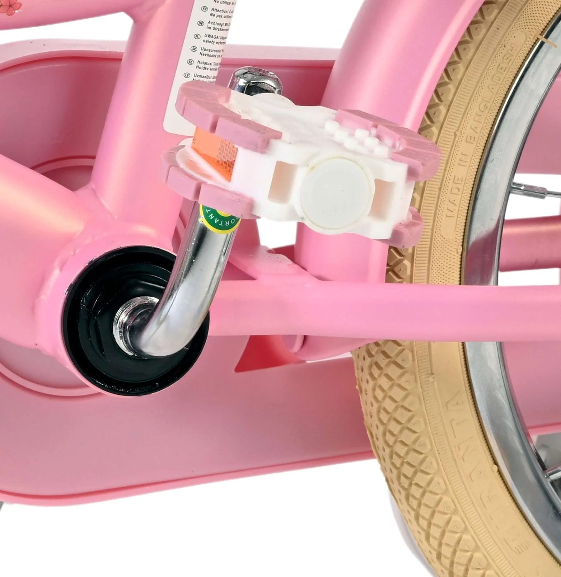 Volare Blossom Kinderfiets - Meisjes - 14 inch - Roze - Twee Handremmen - Image 9