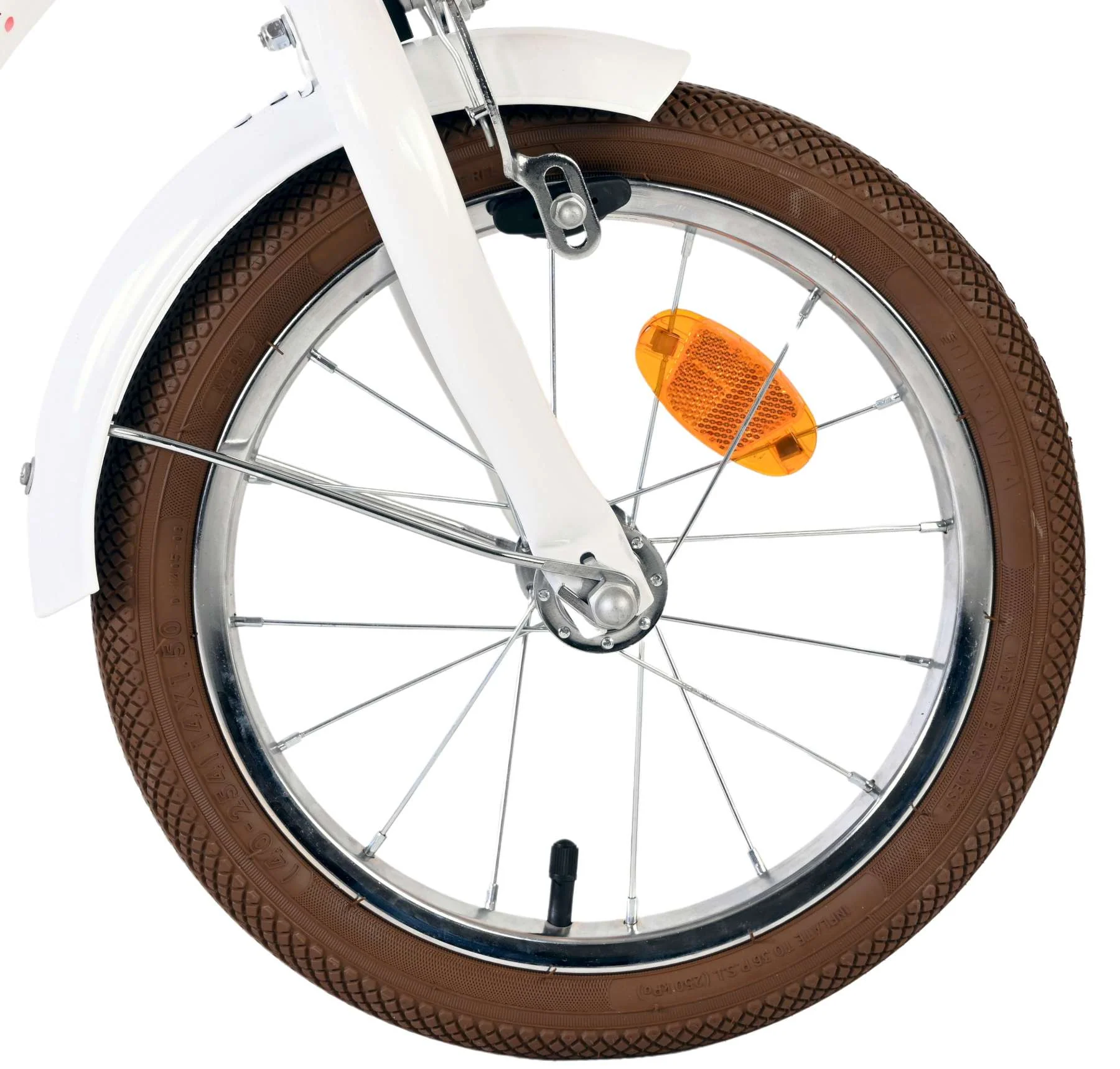 Volare Blossom Kinderfiets - Meisjes - 14 inch - Wit - Twee Handremmen - Image 3