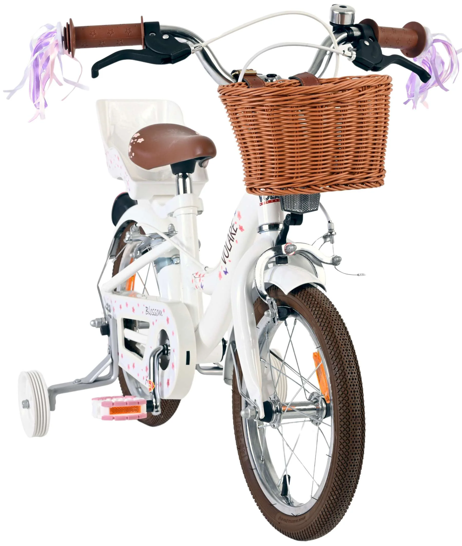 Volare Blossom Kinderfiets - Meisjes - 14 inch - Wit - Twee Handremmen - Image 5