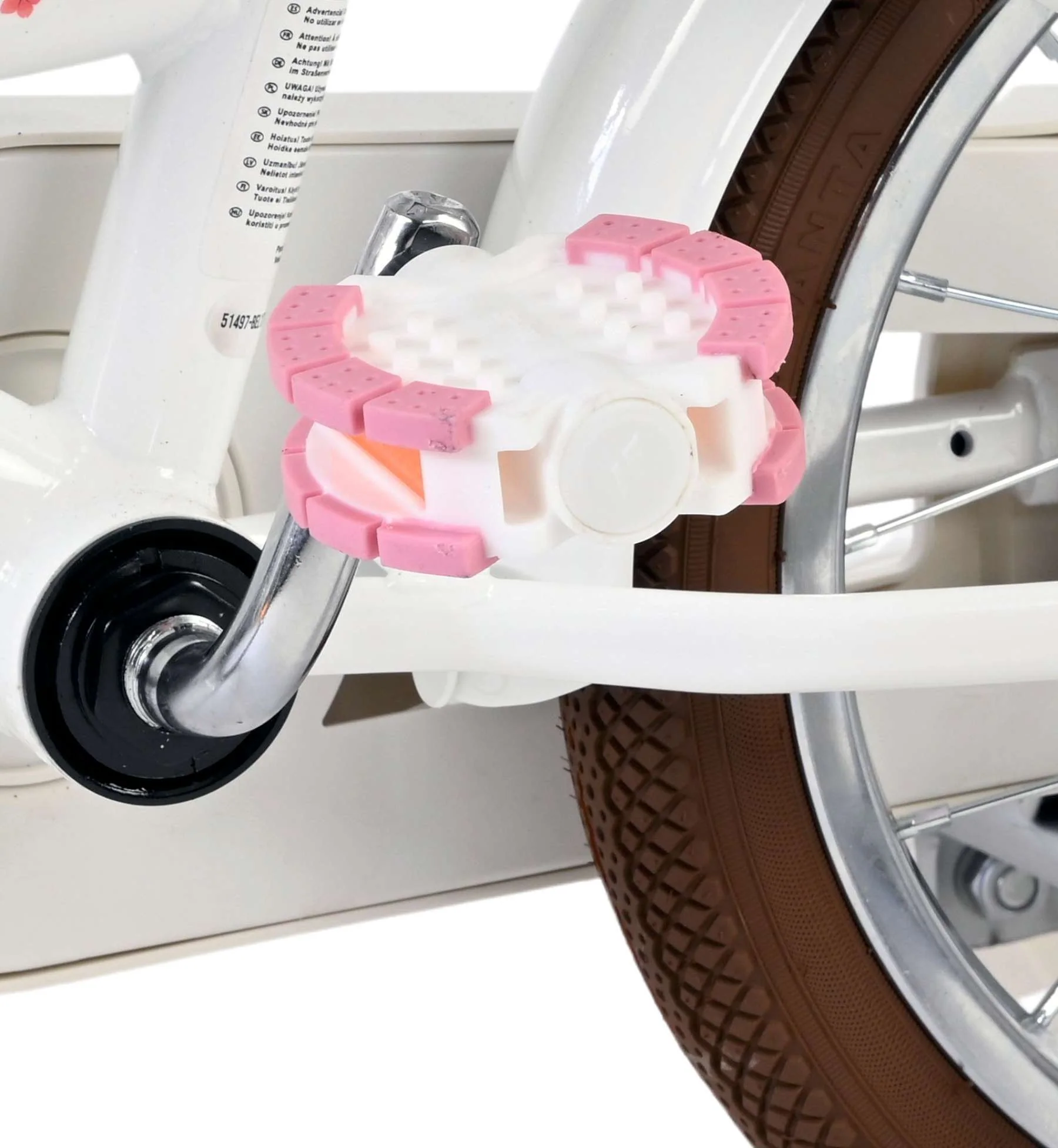 Volare Blossom Kinderfiets - Meisjes - 14 inch - Wit - Twee Handremmen - Image 9