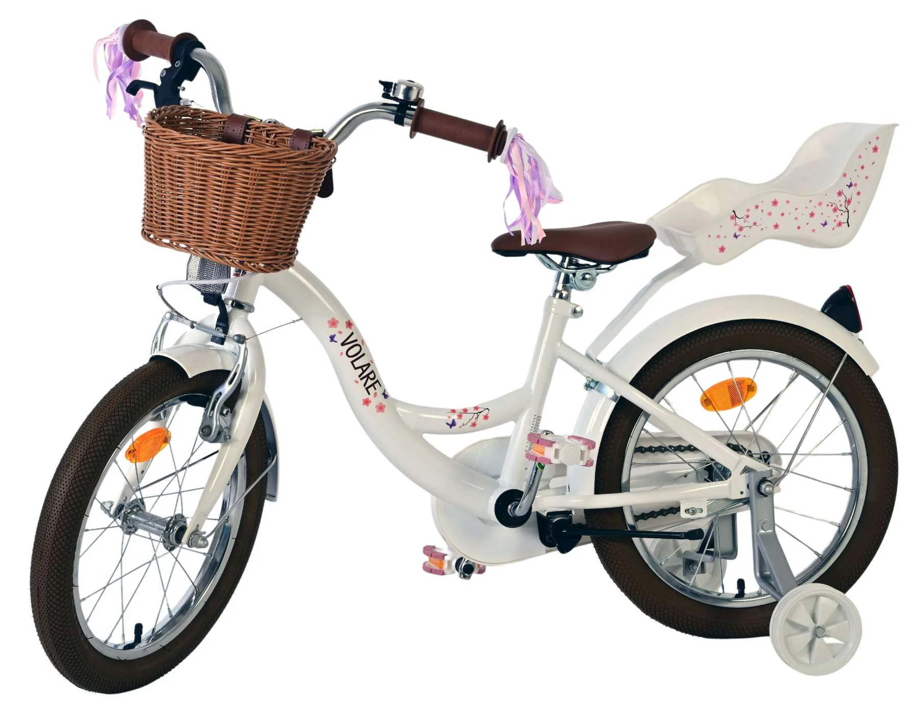 Volare Blossom Kinderfiets - Meisjes - 16 inch - Wit OUTLET - Image 8