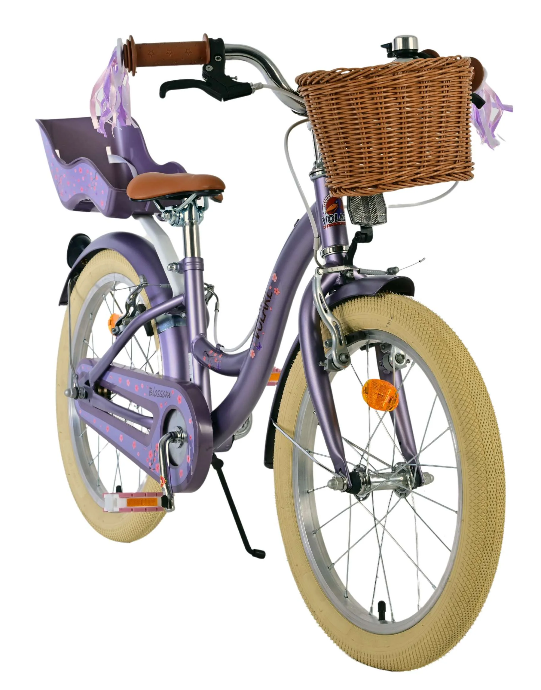 Volare Blossom Kinderfiets - Meisjes - 18 inch - Paars - Twee Handremmen - Image 6