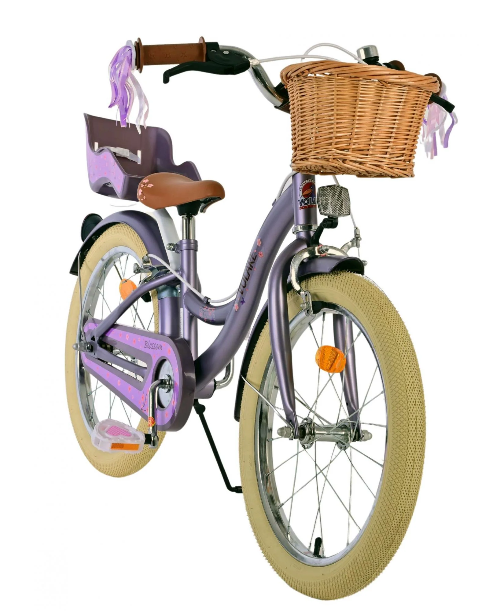 Volare Blossom Kinderfiets - Meisjes - 18 inch - Paars - Twee Handremmen - Image 4