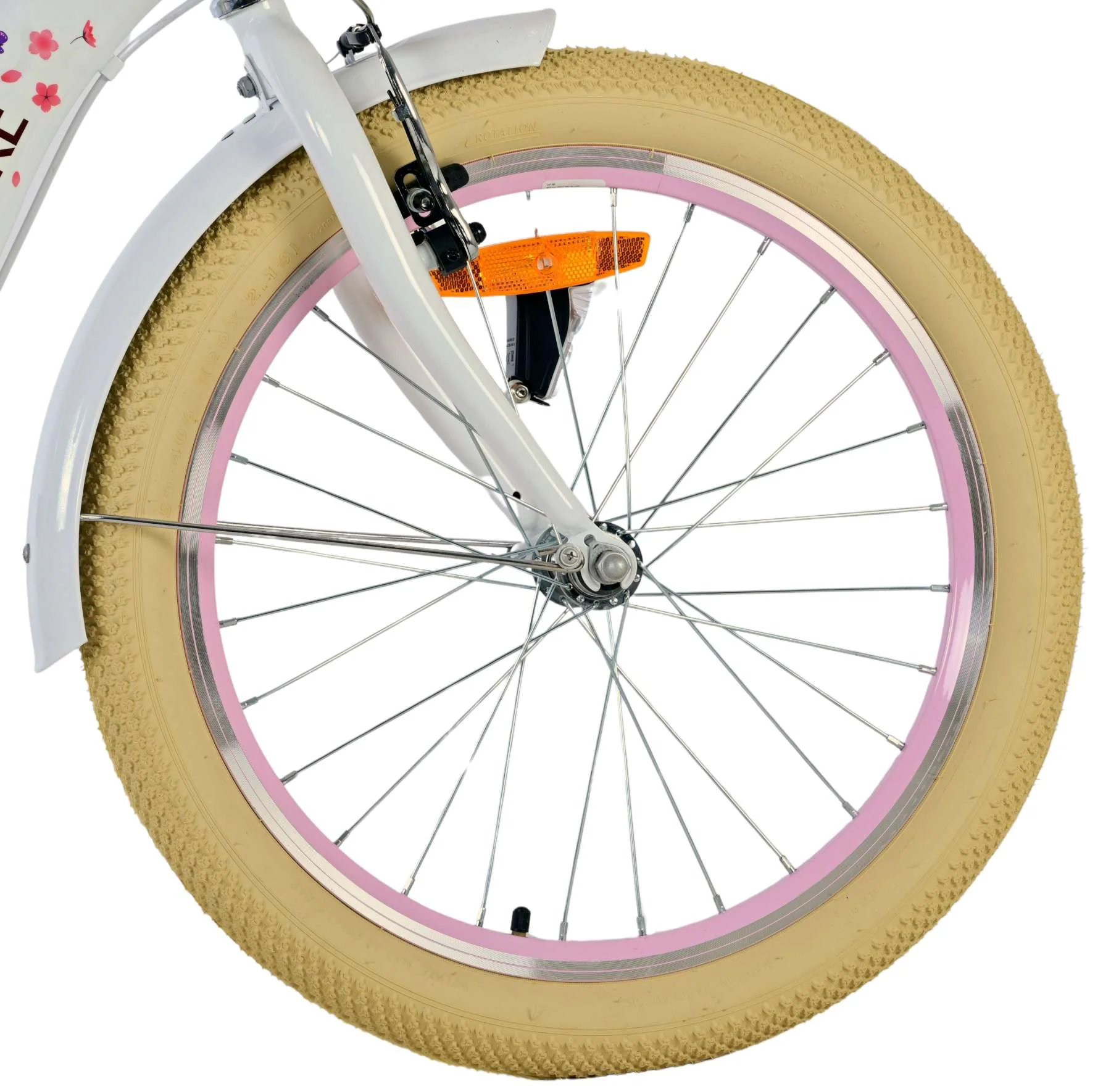Volare Blossom Kinderfiets - Meisjes - 20 inch - Wit - Twee handremmen - Image 3