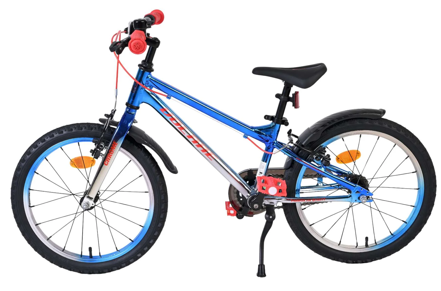 Volare Chrome Kinderfiets - Jongens - 16 inch - Blauw/Zilver - Twee Handremmen - Image 7