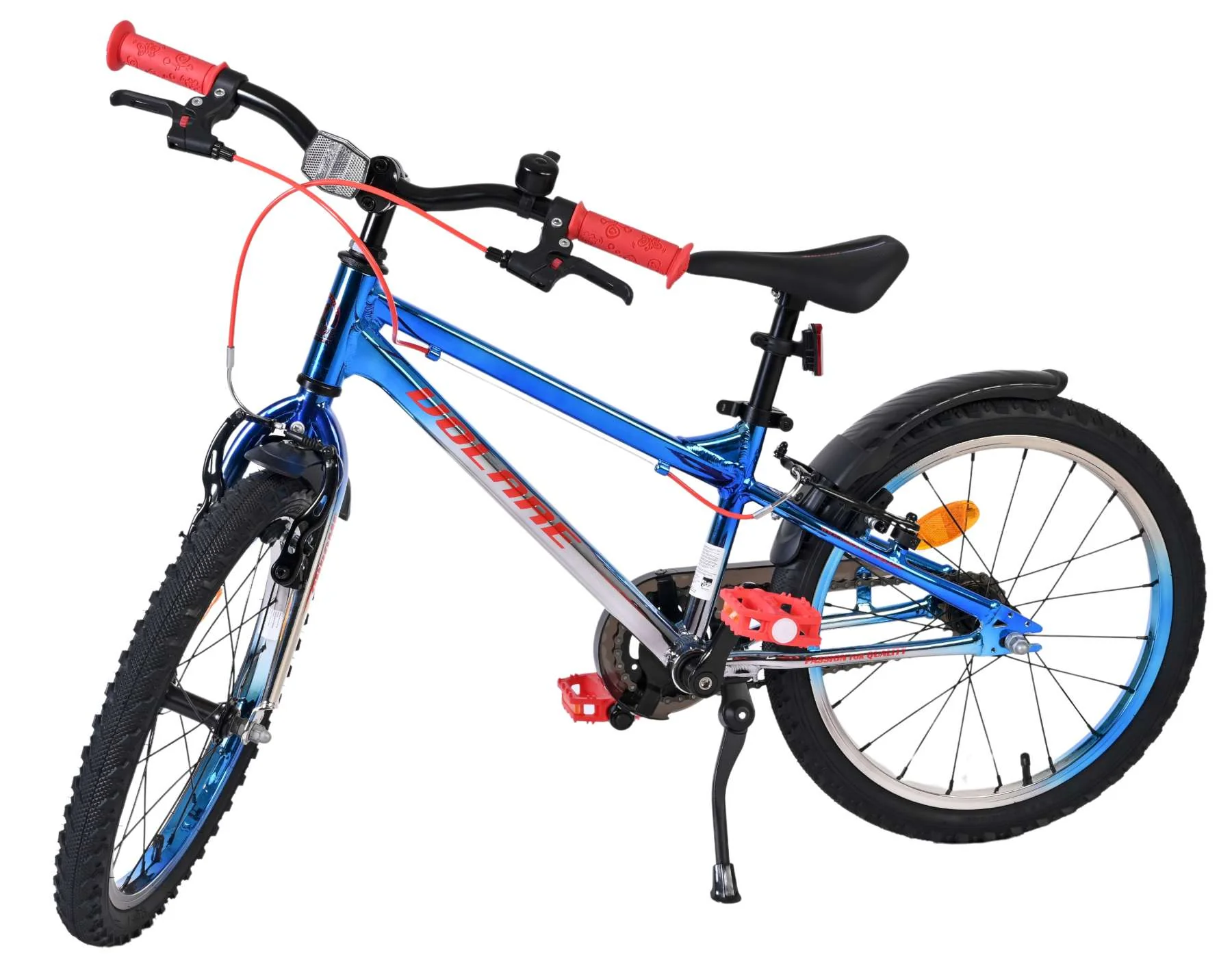 Volare Chrome Kinderfiets - Jongens - 16 inch - Blauw/Zilver - Twee Handremmen - Image 8