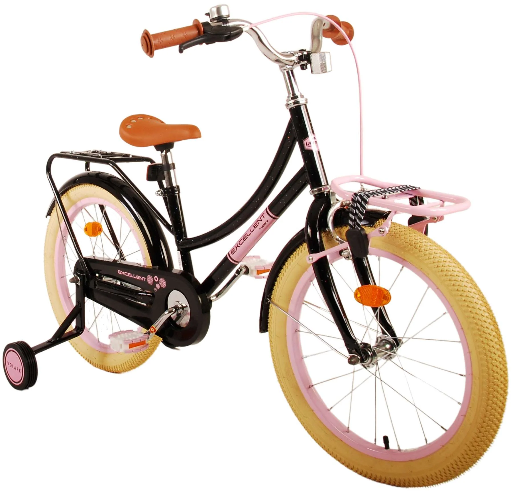 Volare Excellent Kinderfiets - Meisjes - 18 inch - Zwart - 95% afgemonteerd OUTLET - Image 10