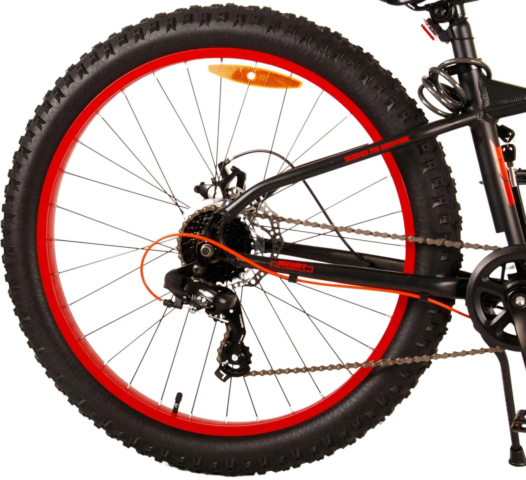 Volare Gradient Kinderfiets – Jongens – 26 inch – Zwart Oranje – 7 speed – Prime Collection - Image 4