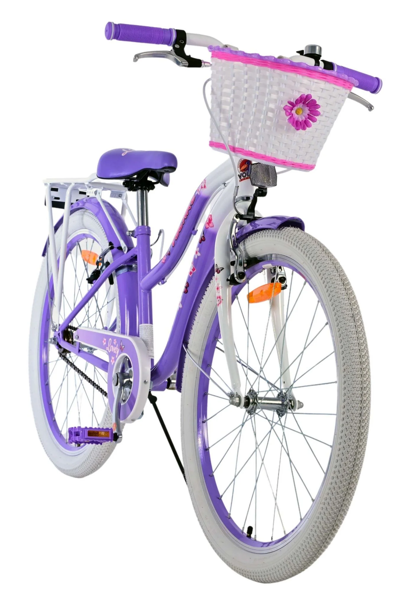 Volare Lovely Kinderfiets - Meisjes - 24 inch - Paars - Twee handremmen - Image 7