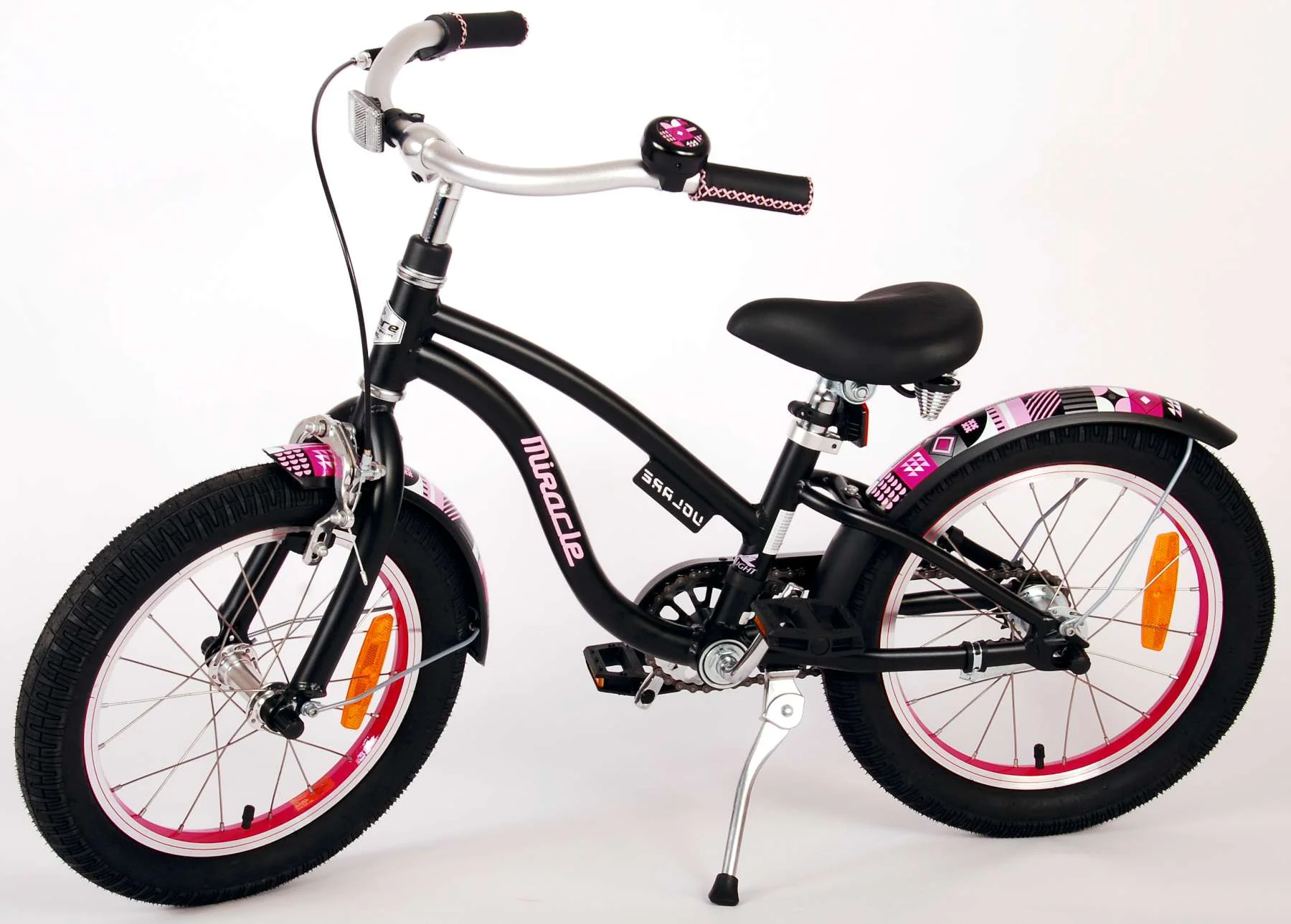 Volare Miracle Cruiser Kinderfiets - Meisjes- 16 inch - Mat Zwart - Prime Collection - Image 14