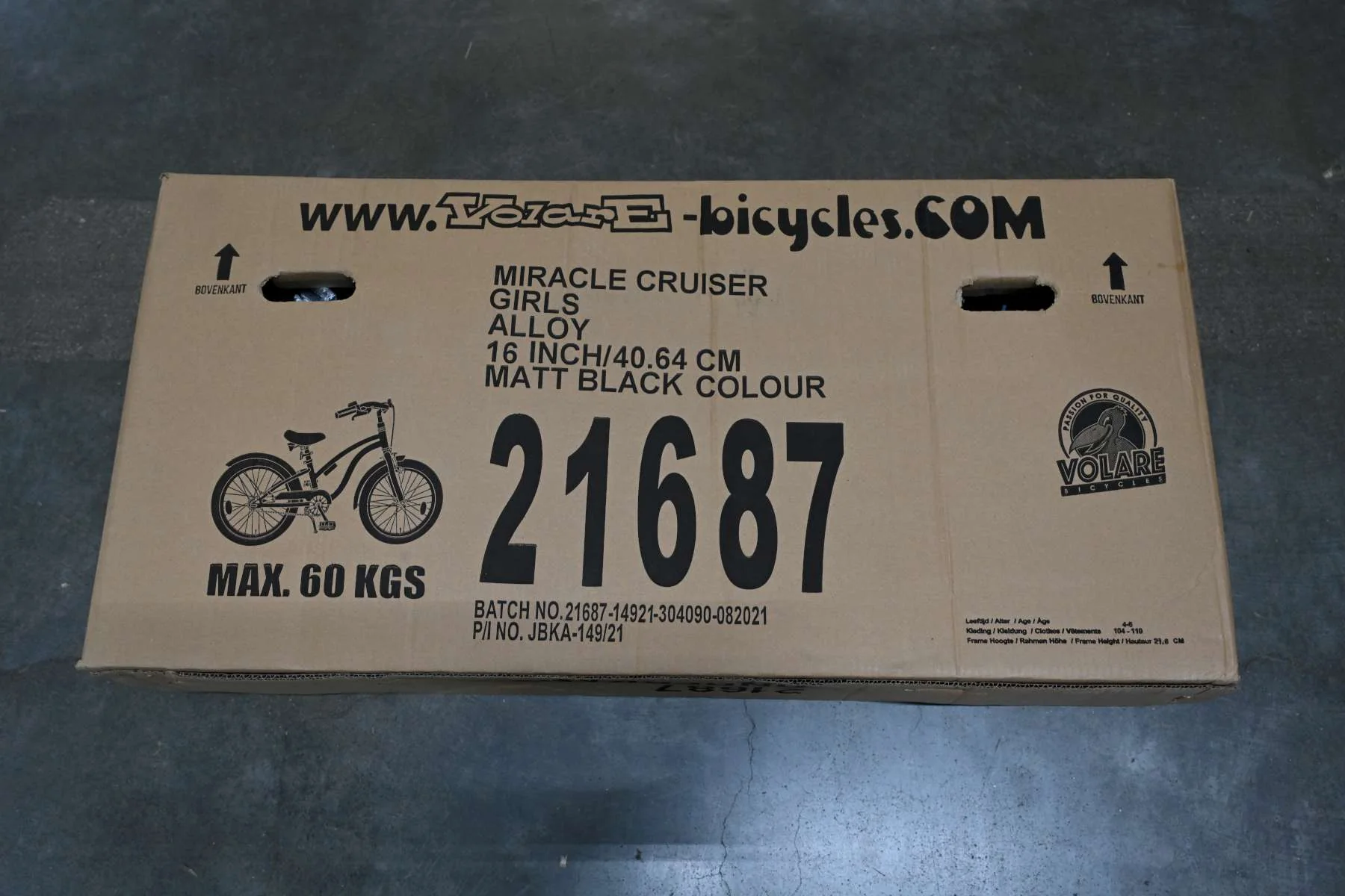 Volare Miracle Cruiser Kinderfiets - Meisjes- 16 inch - Mat Zwart - Prime Collection - Image 16