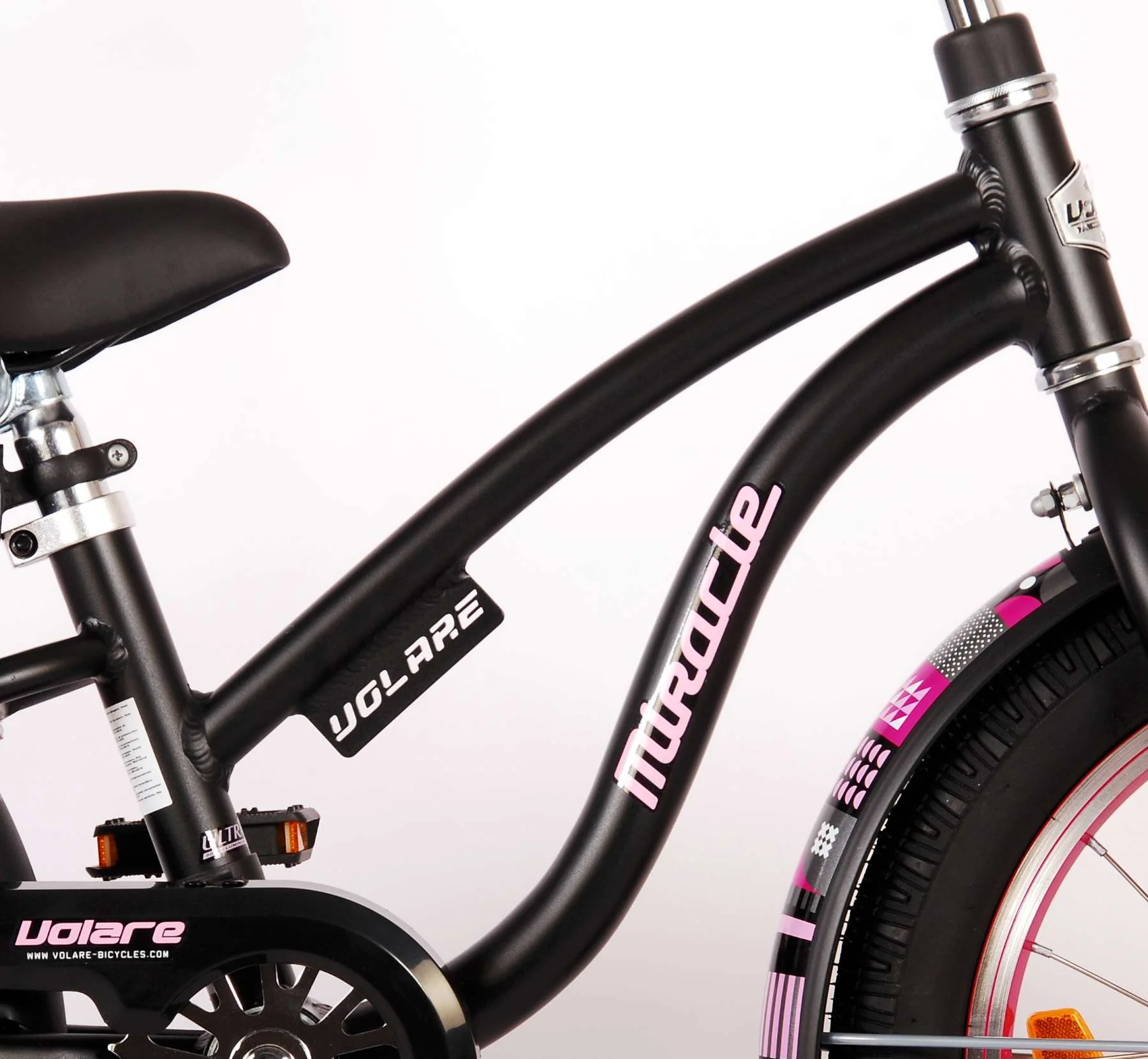 Volare Miracle Cruiser Kinderfiets - Meisjes- 16 inch - Mat Zwart - Prime Collection - Image 6