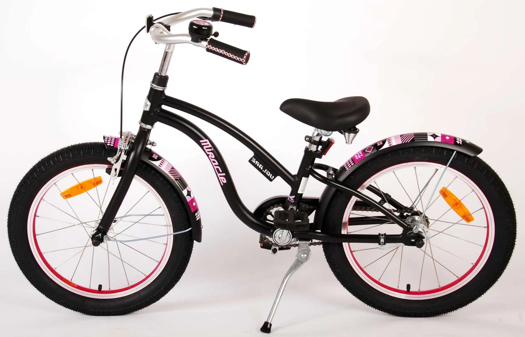 Volare Miracle Cruiser Kinderfiets - Meisjes - 18 inch - Mat Zwart - Prime Collection - Image 13