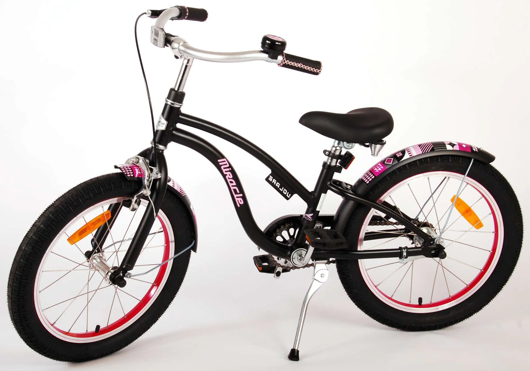 Volare Miracle Cruiser Kinderfiets - Meisjes - 18 inch - Mat Zwart - Prime Collection - Image 14