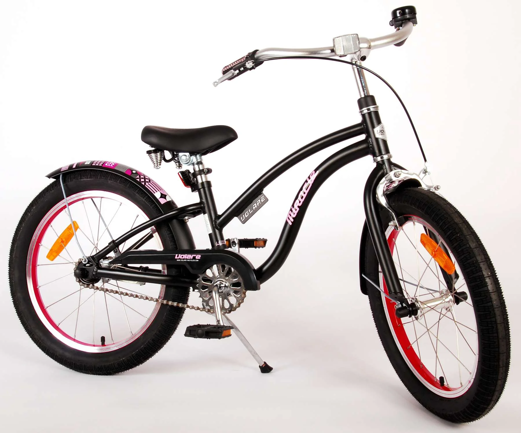 Volare Miracle Cruiser Kinderfiets - Meisjes - 18 inch - Mat Zwart - Prime Collection - Image 3