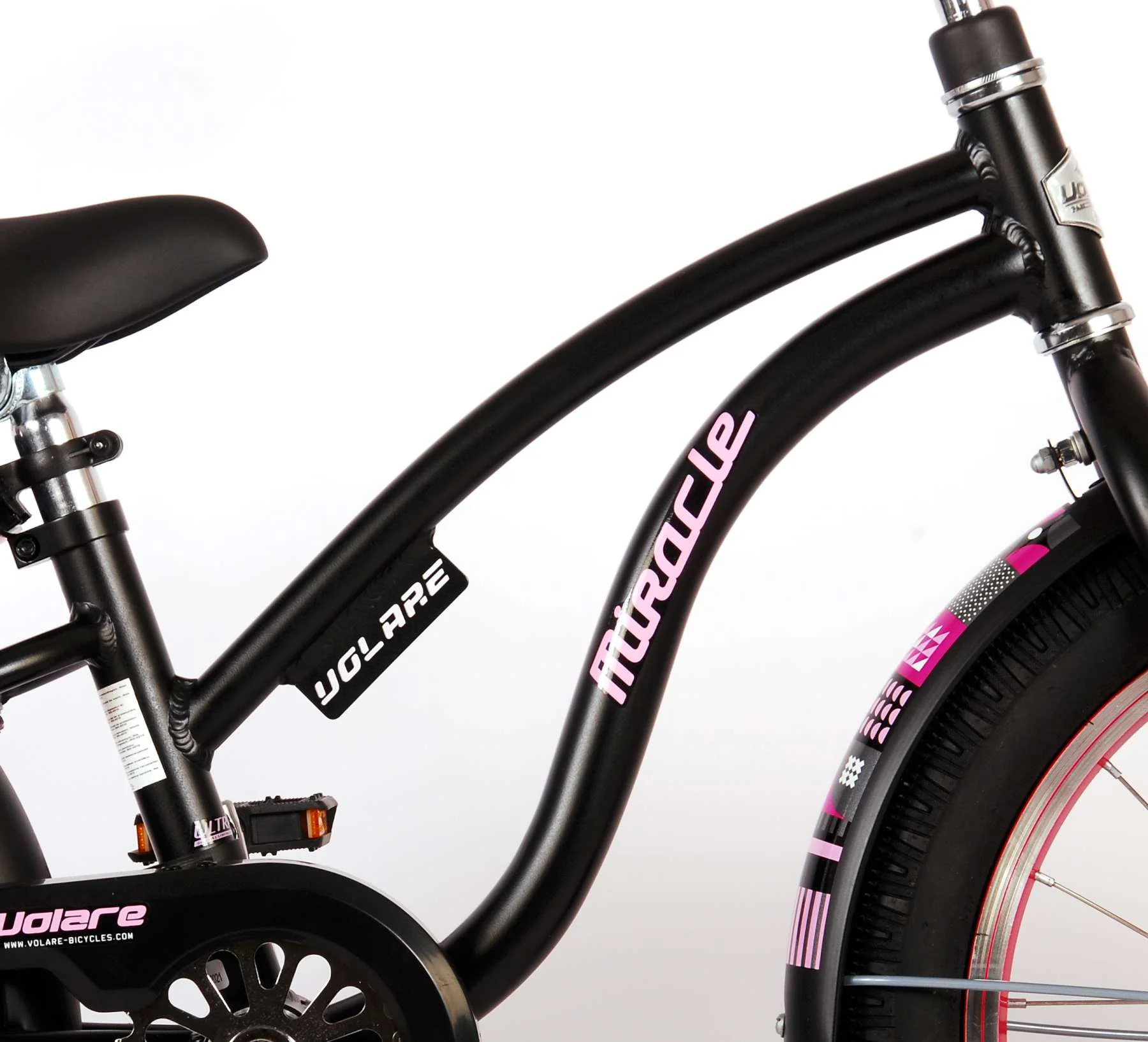 Volare Miracle Cruiser Kinderfiets - Meisjes - 18 inch - Mat Zwart - Prime Collection - Image 6