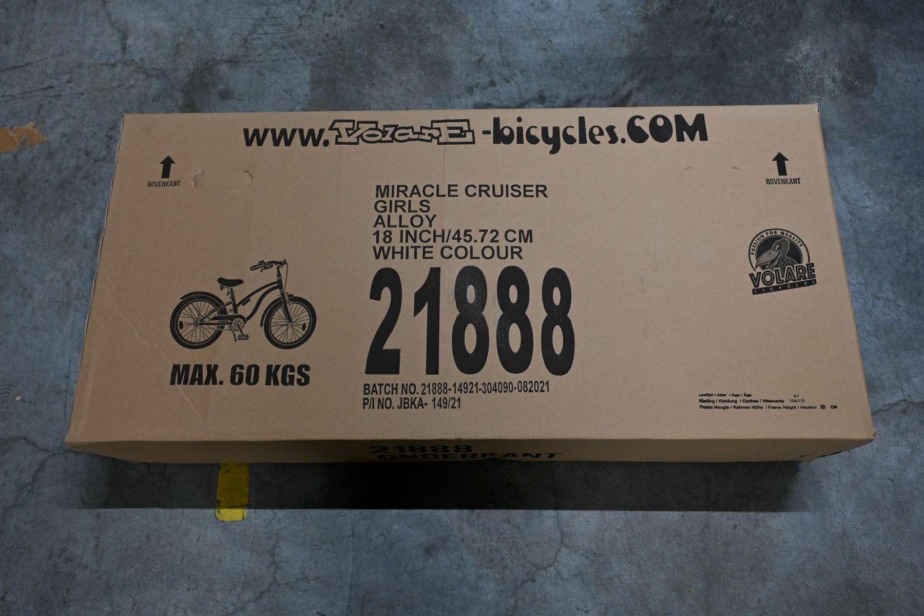 Volare Miracle Cruiser Kinderfiets - Meisjes - 18 inch - Wit - Prime Collection - Image 16