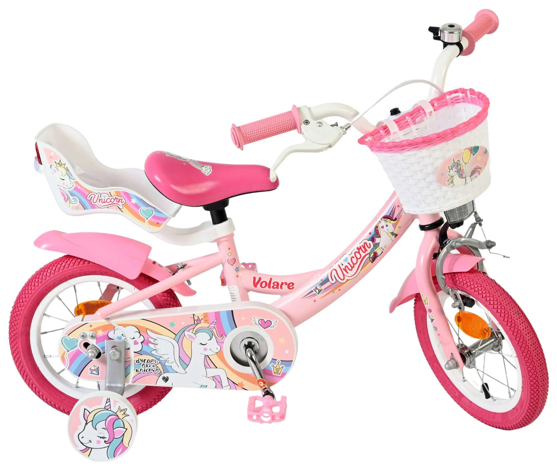 Volare Unicorn Kinderfiets - Meisjes - 12 inch - Roze - Image 10