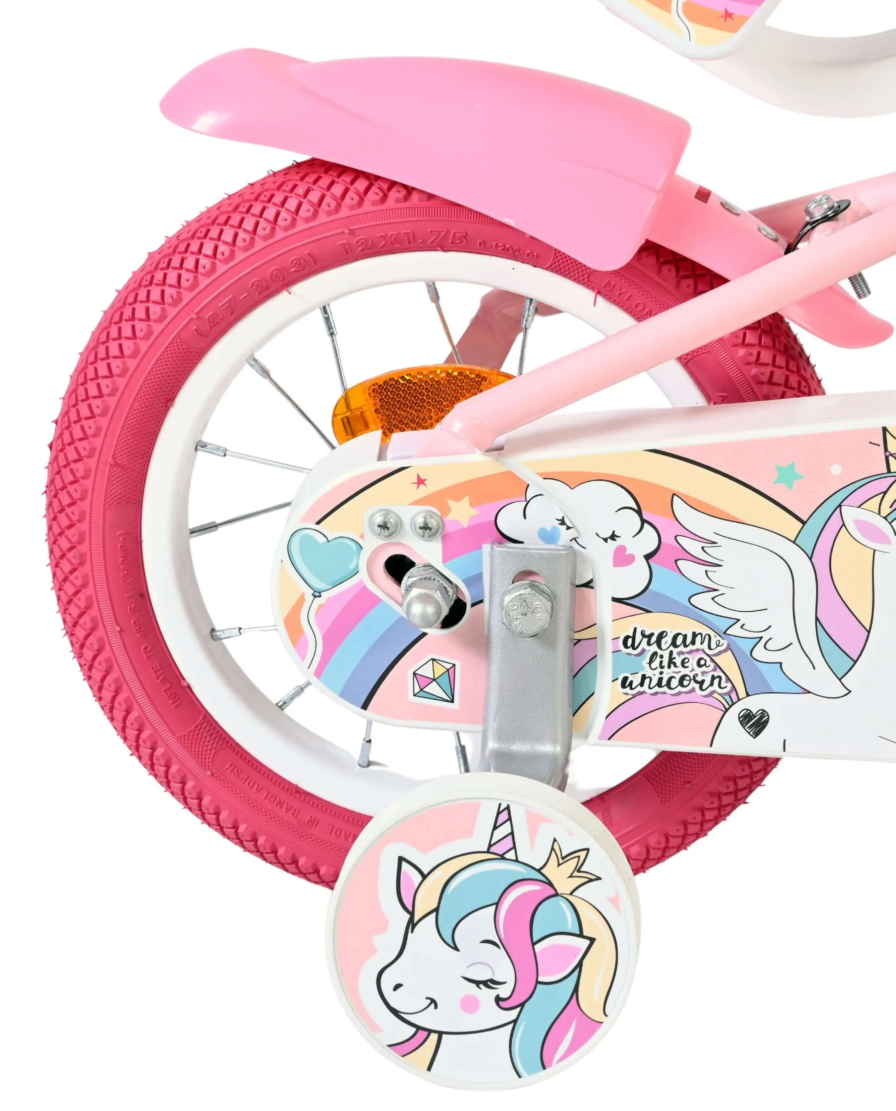 Volare Unicorn Kinderfiets - Meisjes - 12 inch - Roze - Image 2