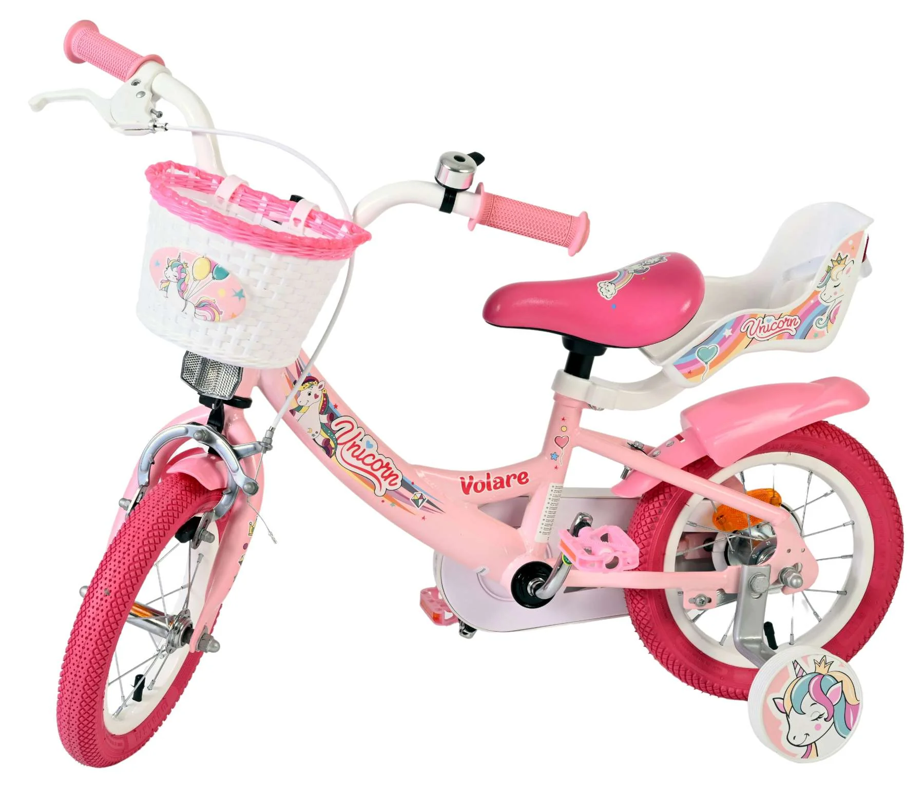 Volare Unicorn Kinderfiets - Meisjes - 12 inch - Roze - Image 8