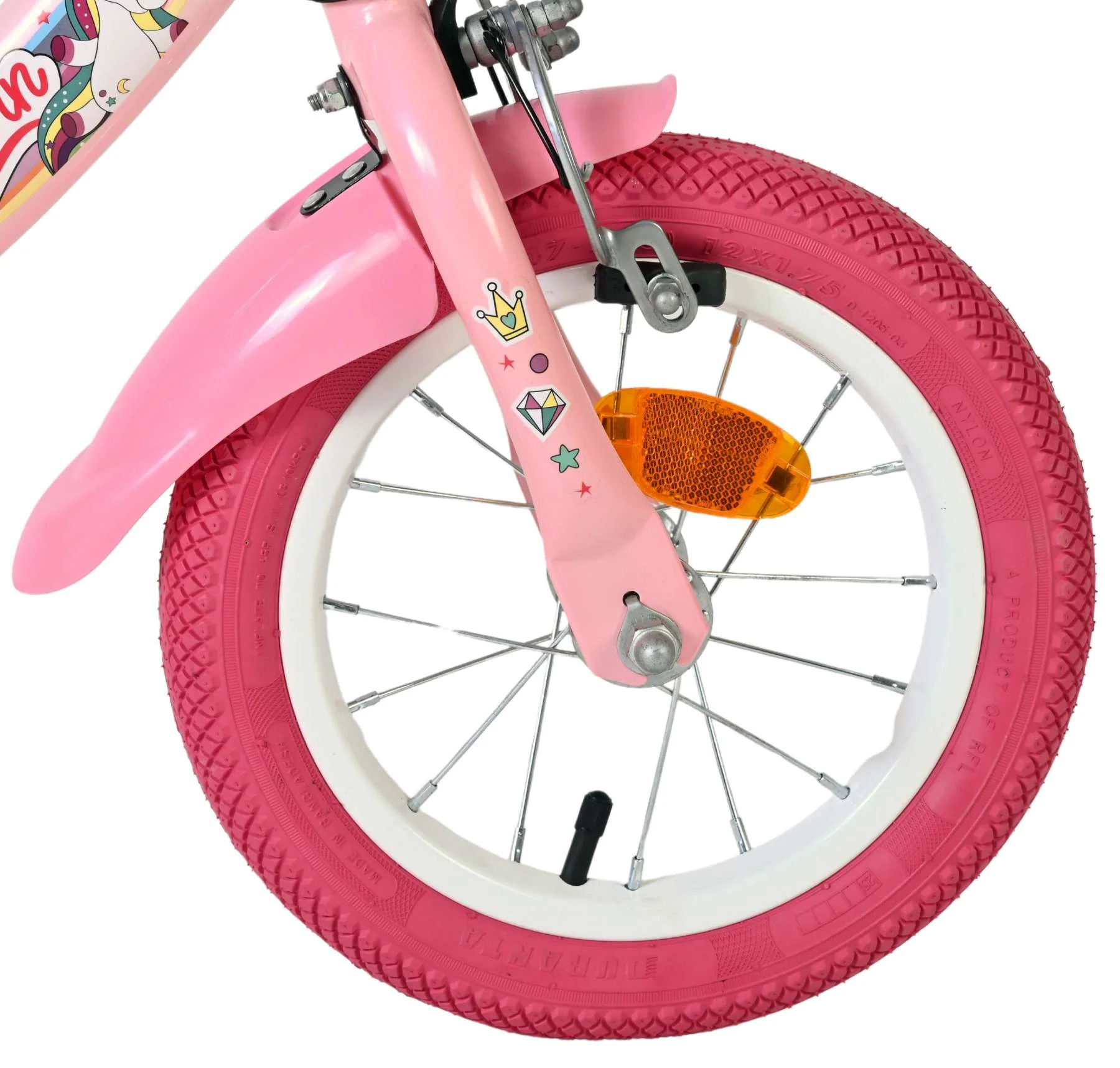 Volare Unicorn Kinderfiets - Meisjes - 12 inch - Roze - Twee handremmen - Image 3
