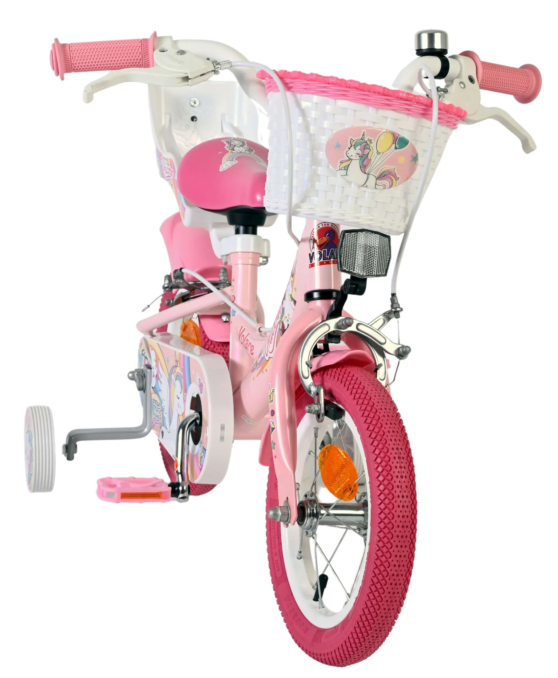 Volare Unicorn Kinderfiets - Meisjes - 12 inch - Roze - Twee handremmen - Image 5