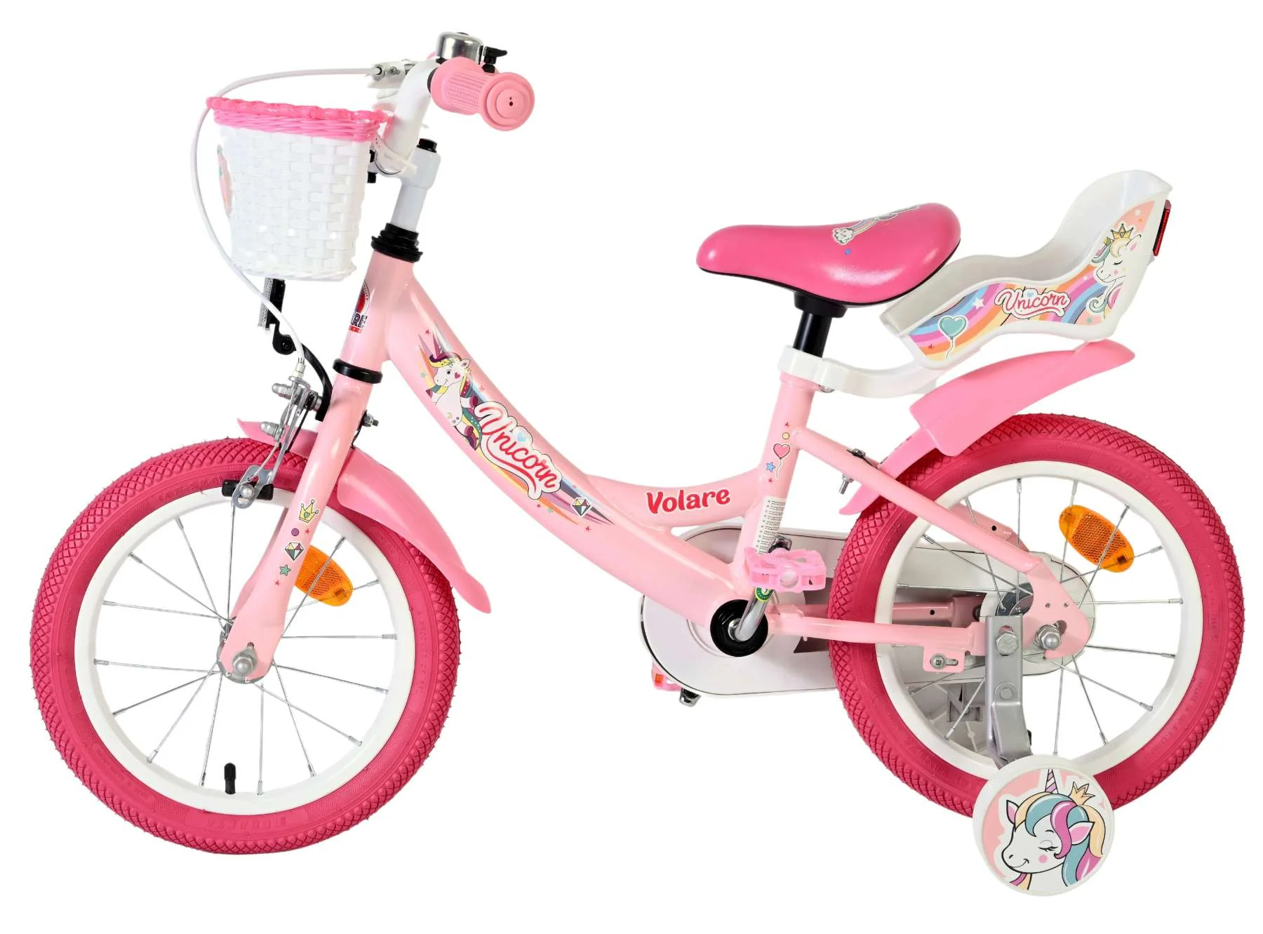 Volare Unicorn Kinderfiets - Meisjes - 14 inch - Roze - Image 7