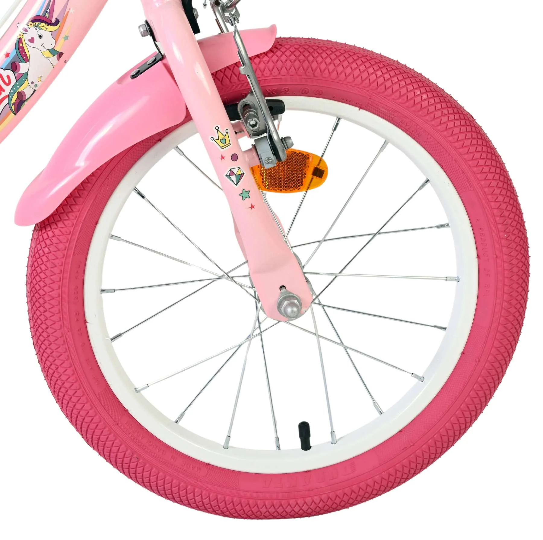 Volare Unicorn Kinderfiets - Meisjes - 16 inch - Roze - Twee Handremmen - Image 3