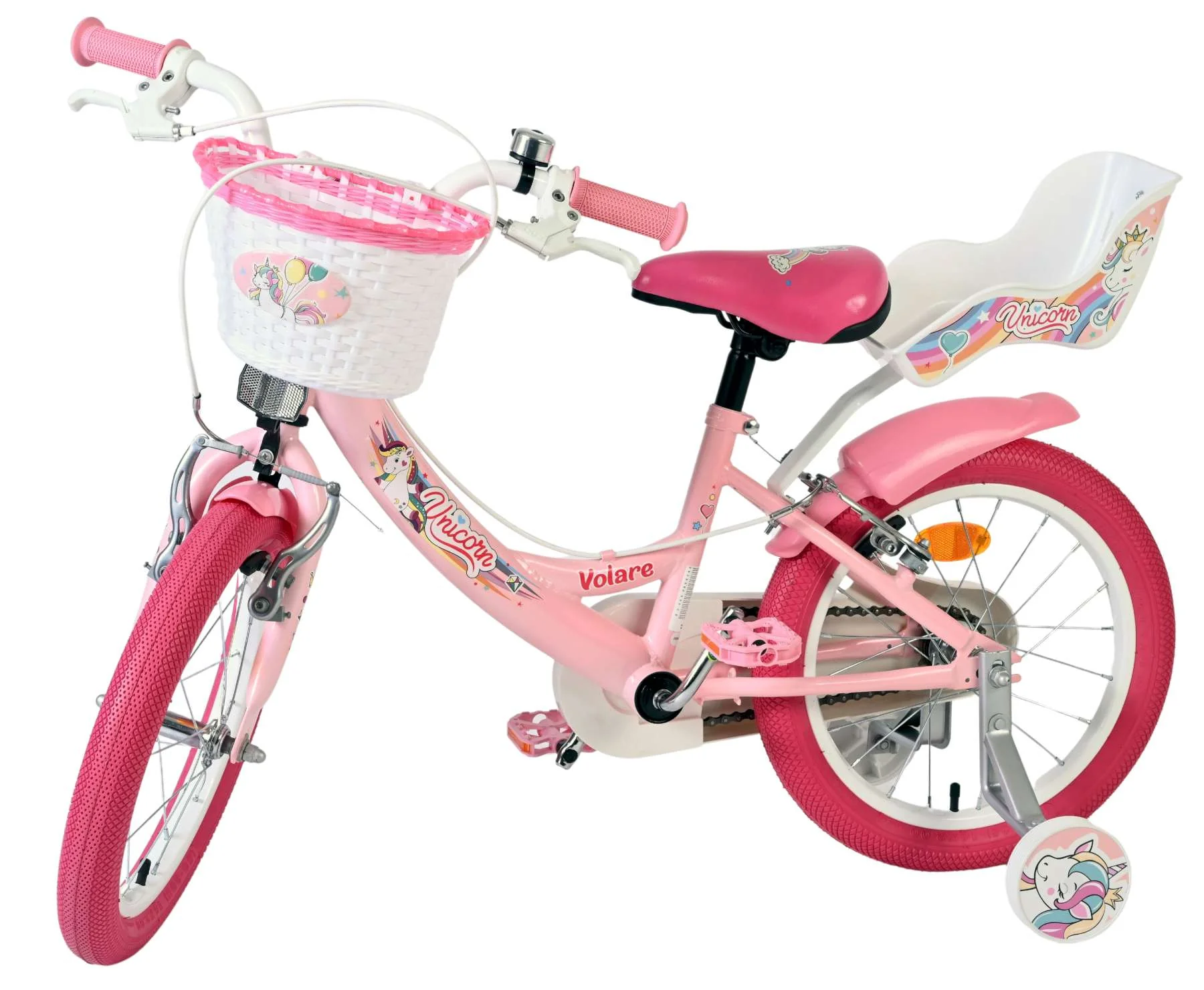 Volare Unicorn Kinderfiets - Meisjes - 16 inch - Roze - Twee Handremmen - Image 8
