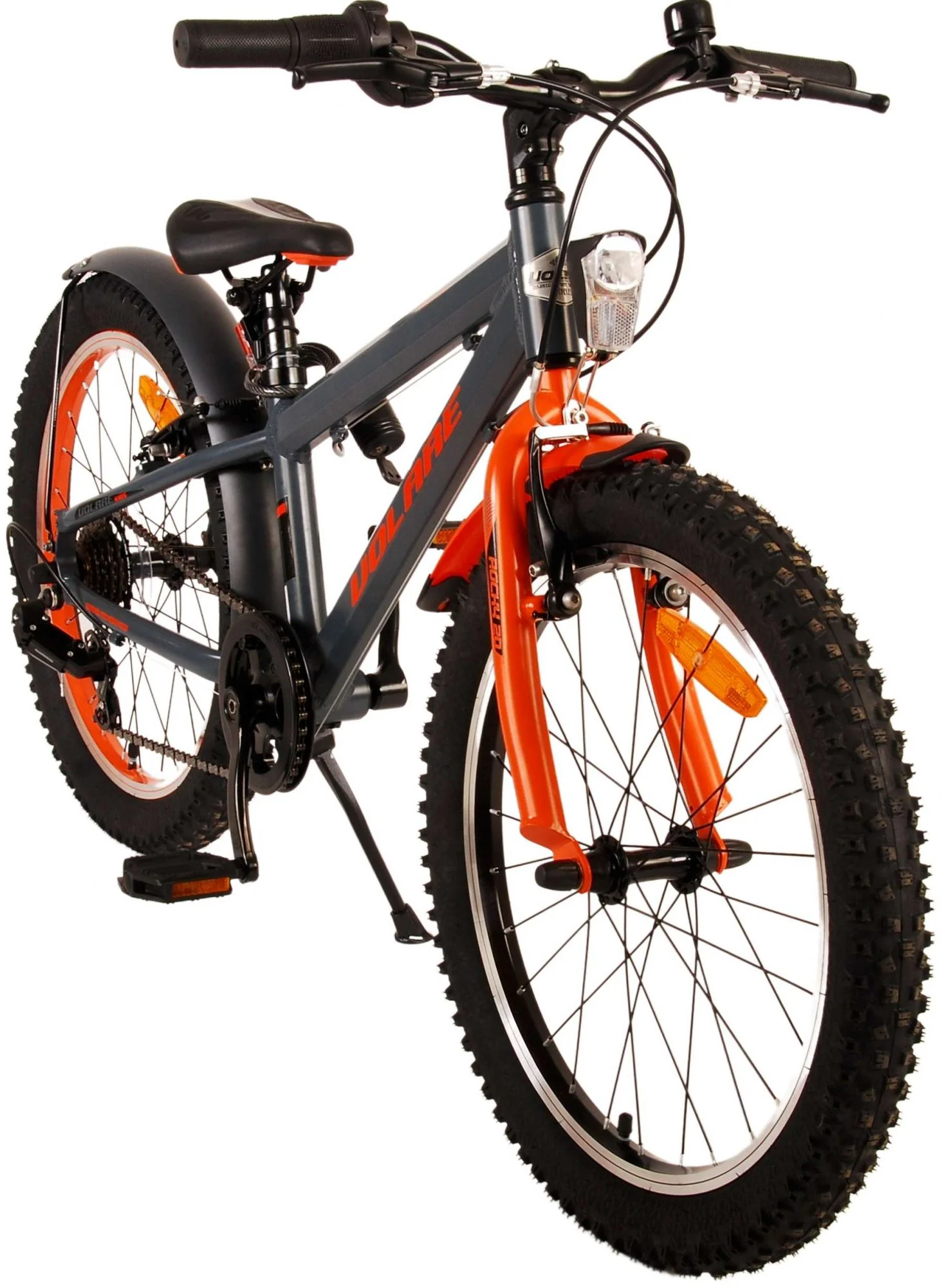 Volare Rocky Kinderfiets - 20 inch - Grijs Oranje - 6 speed - Prime Collection - Image 10