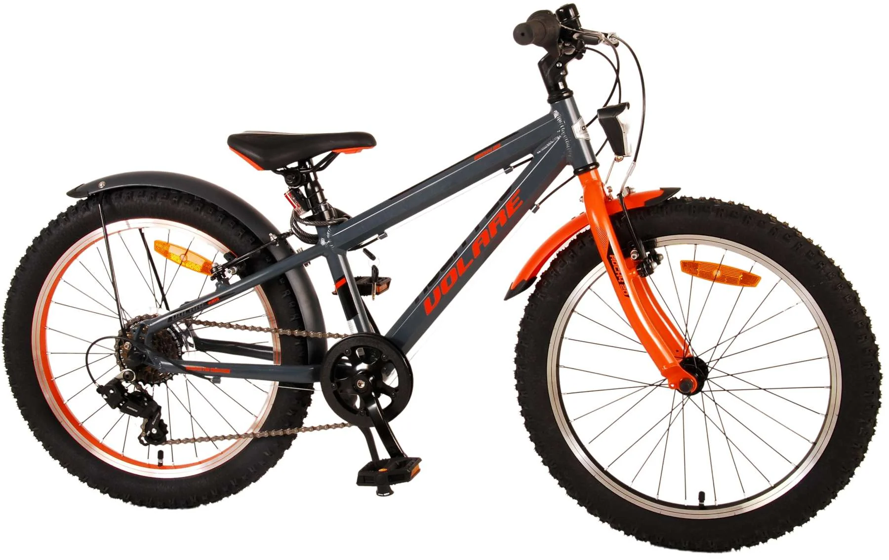 Volare Rocky Kinderfiets - 20 inch - Grijs Oranje - 6 speed - Prime Collection - Image 17