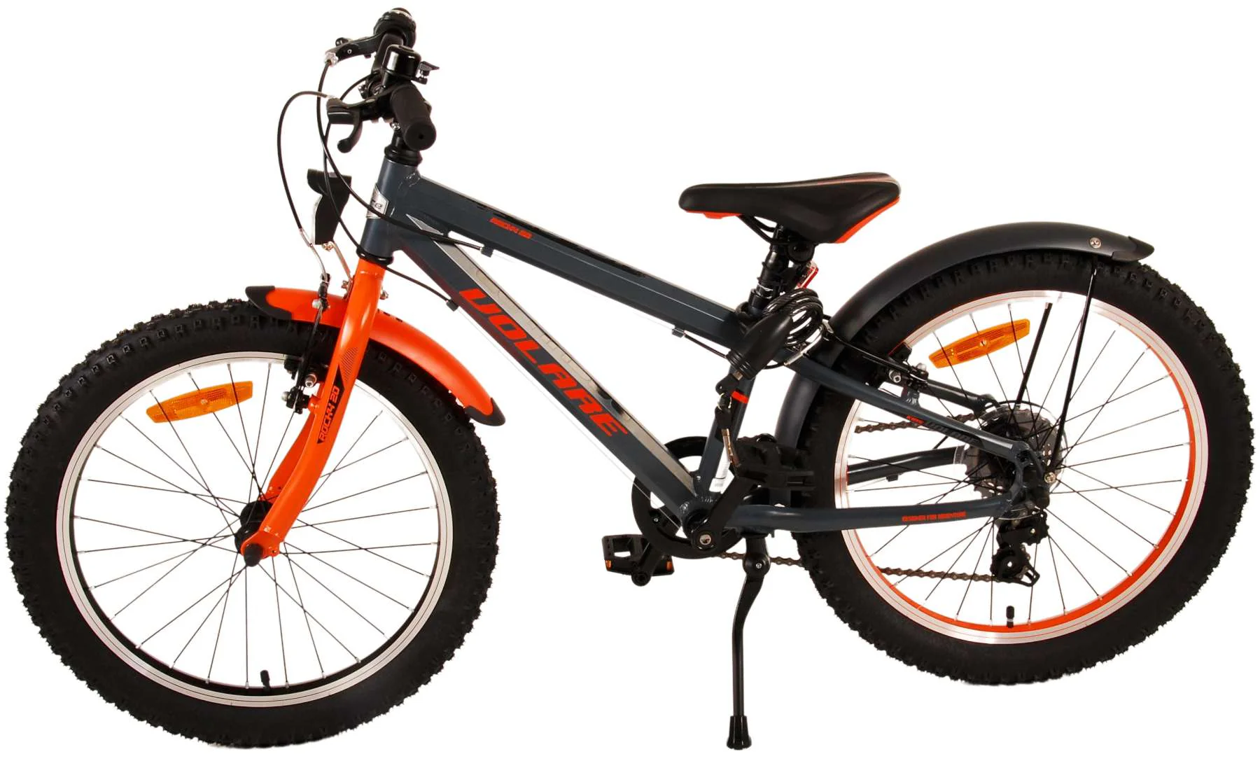 Volare Rocky Kinderfiets - 20 inch - Grijs Oranje - 6 speed - Prime Collection - Image 2