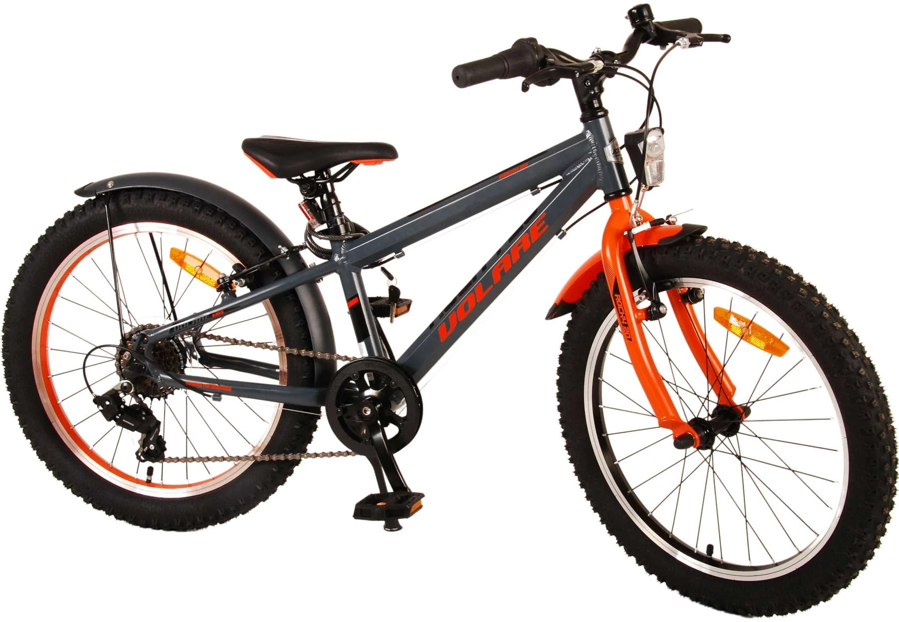 Volare Rocky Kinderfiets - 20 inch - Grijs Oranje - 6 speed - Prime Collection - Image 3